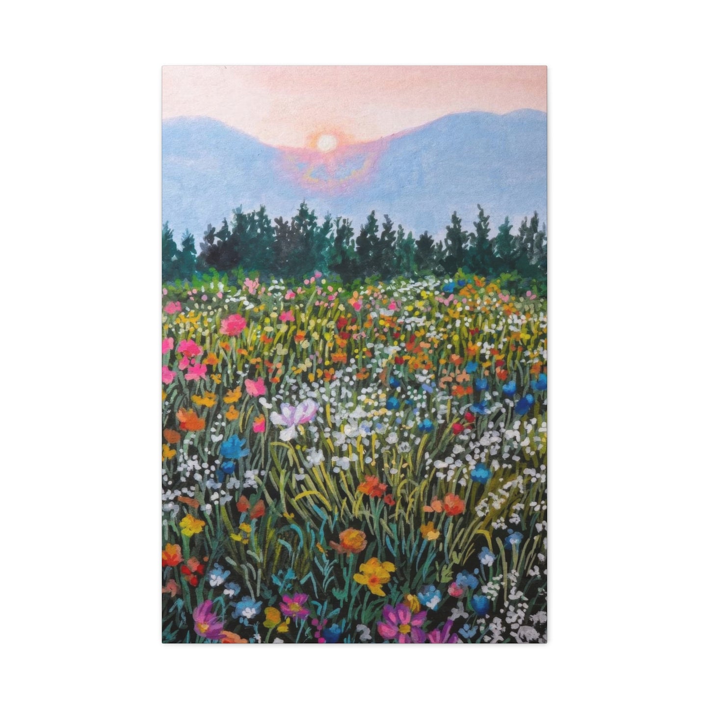 Colorful Flower Fields Colorful Wall Art & Canvas Prints