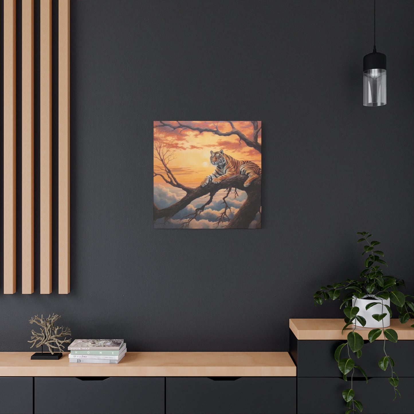 Tiger On Branch Wall Art & Canvas Prints