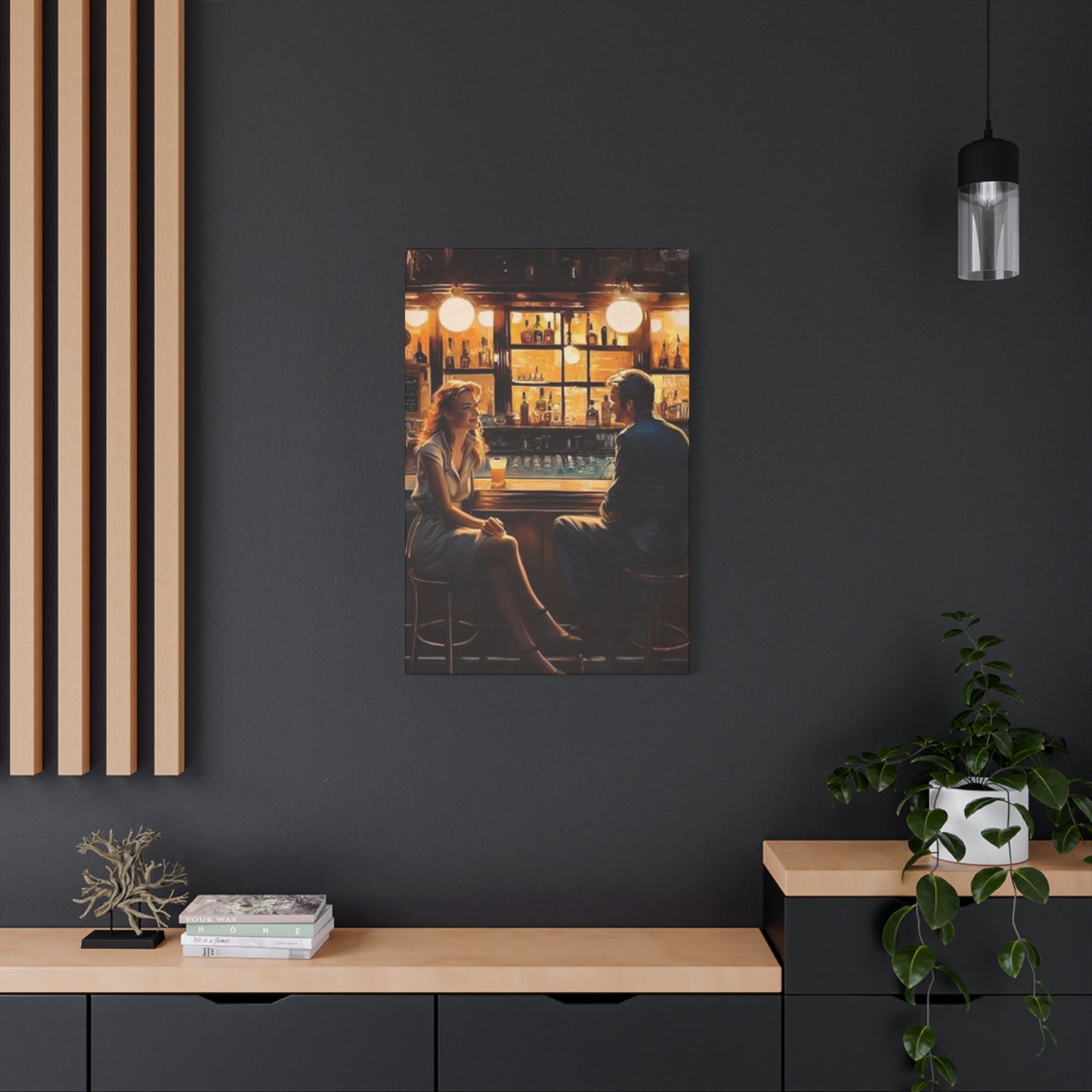 Couple At Bar Wall Art & Canvas Prints