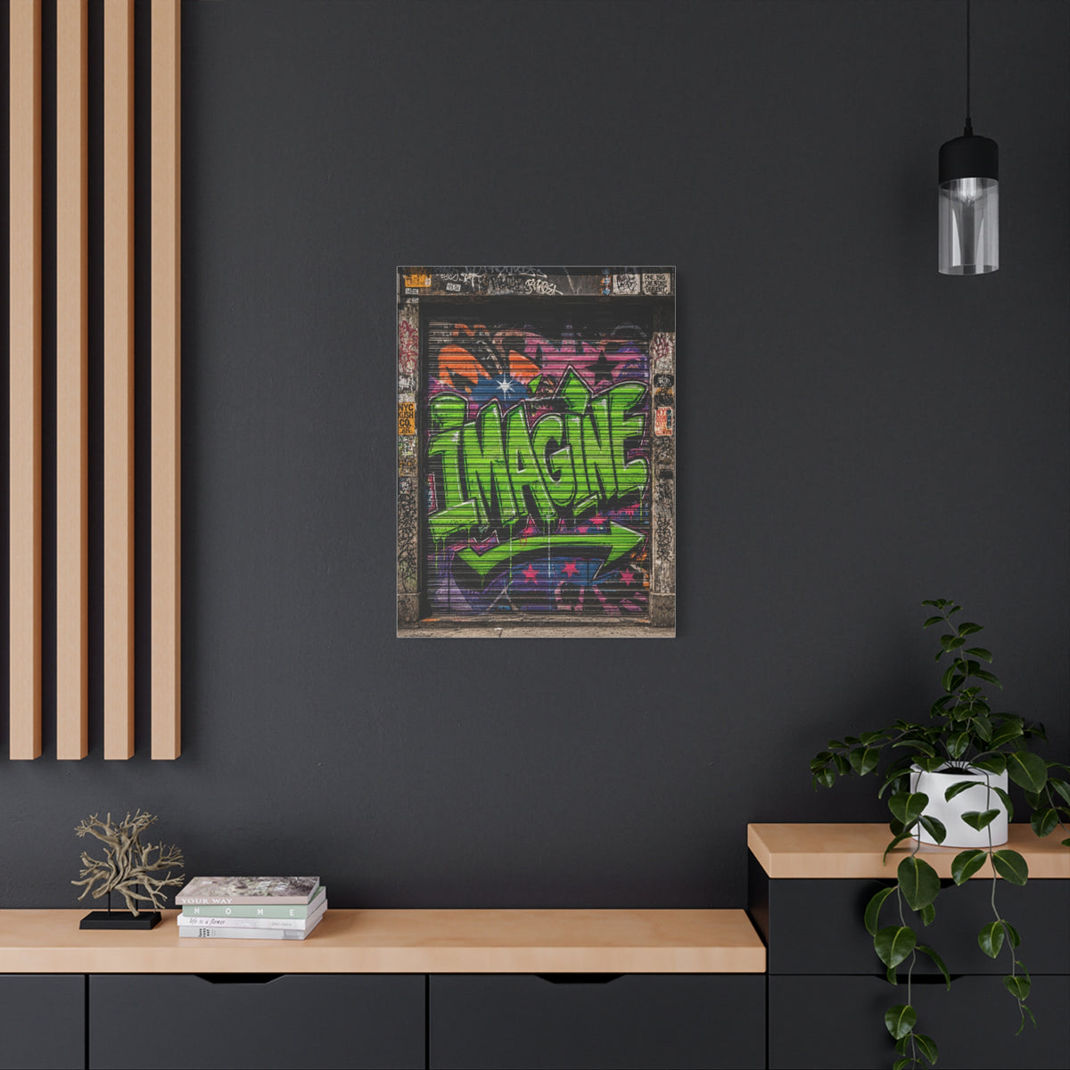 Urban Graffiti Statement Door Street Wall Art & Canvas Print