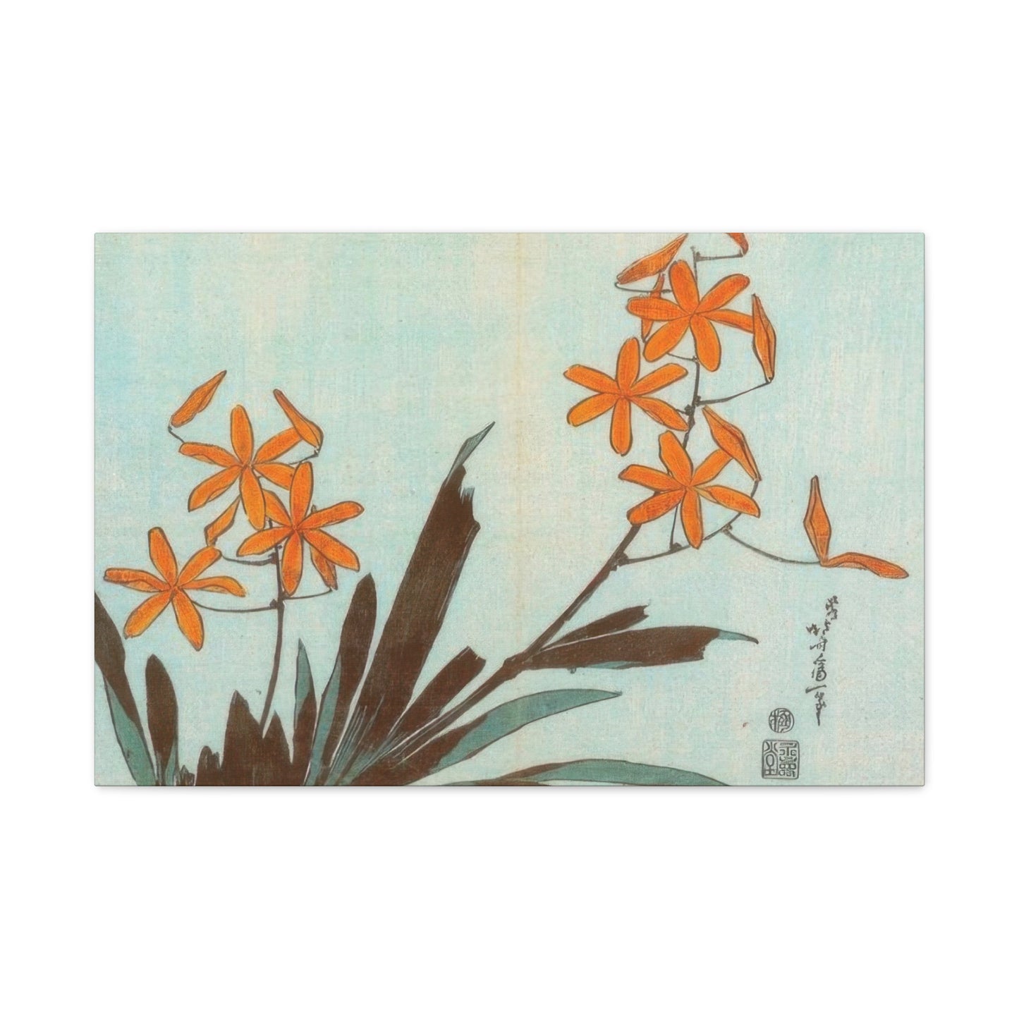 Katsushika Hokusai Orange Orchids Wall Art & Canvas Prints