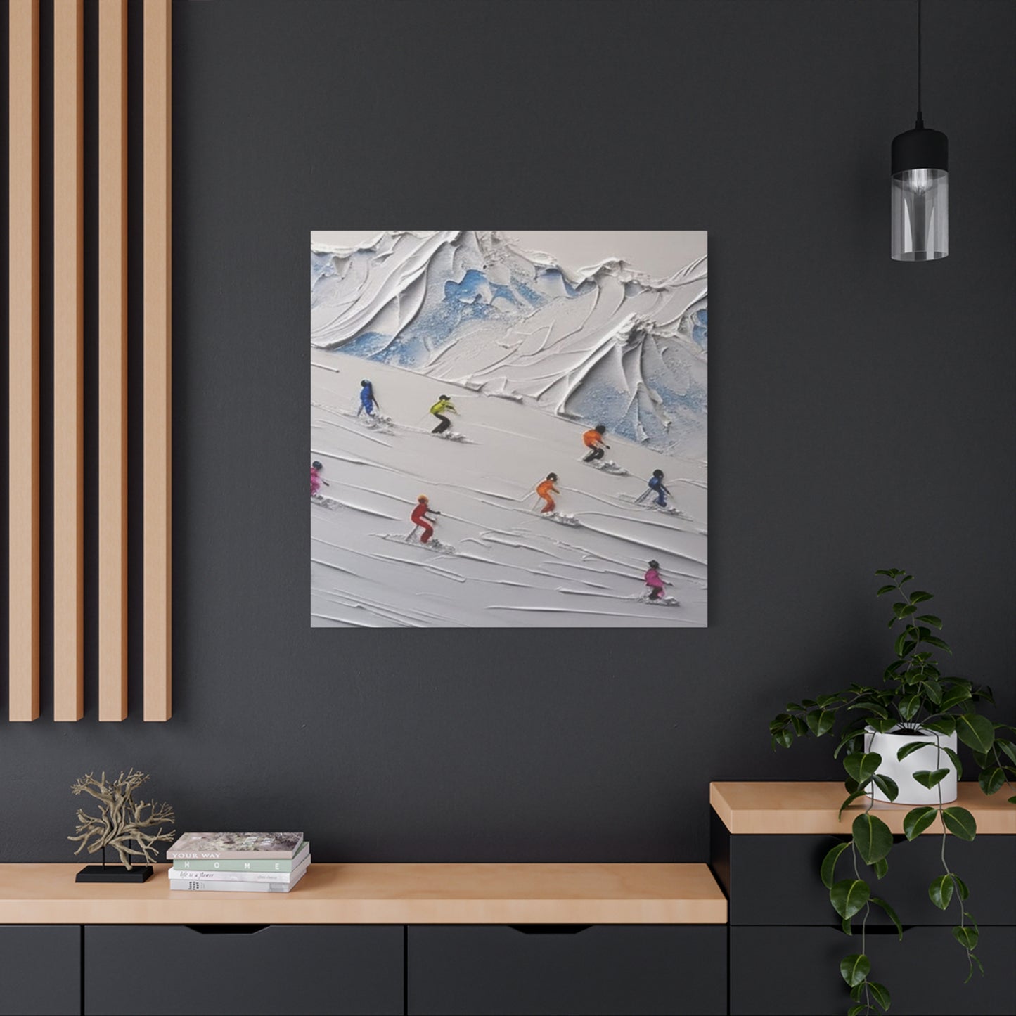 Skiing 3D Art Painting Wall Art & Canvas Prints