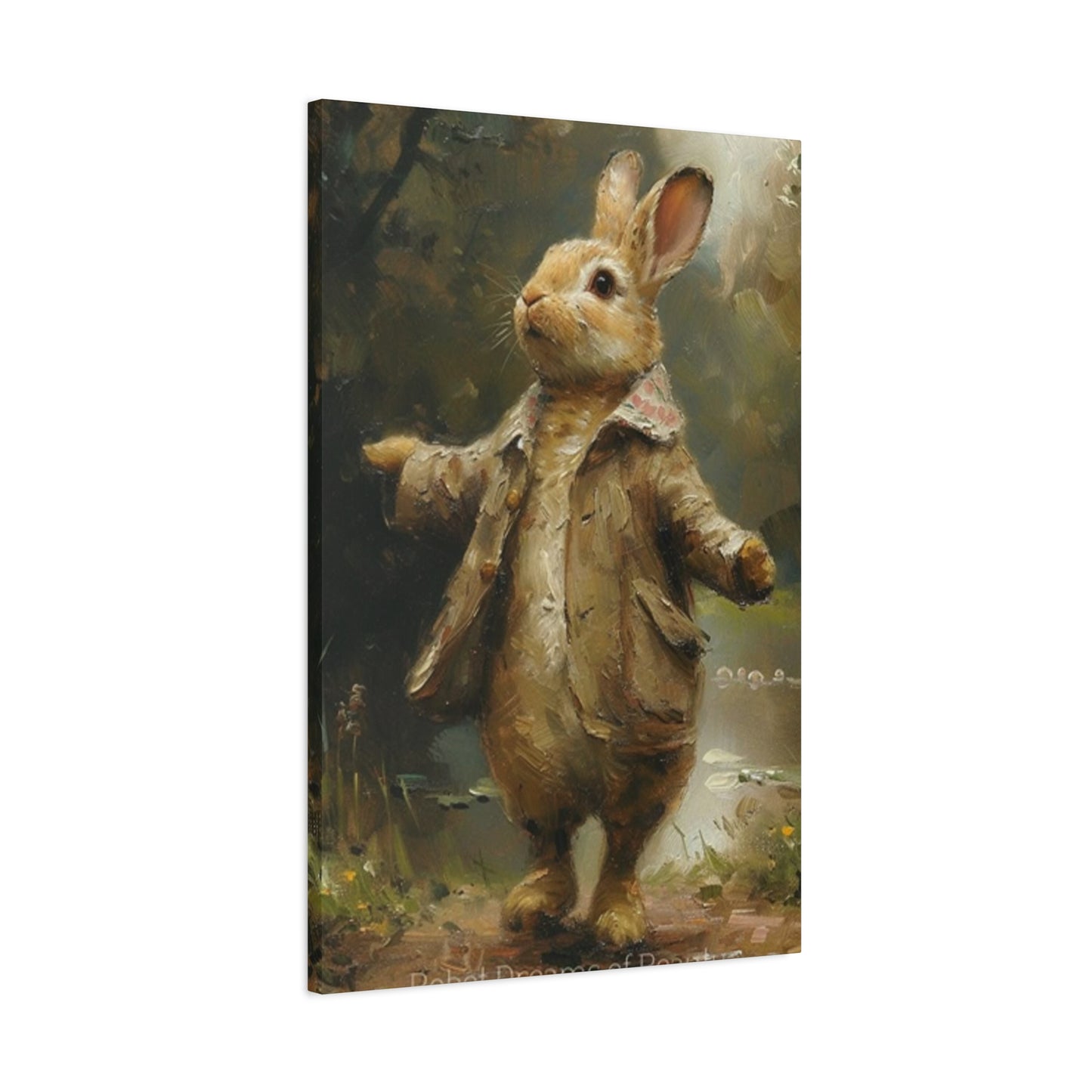 Dressed Rabbit Painting Wall Art & Canvas Prints