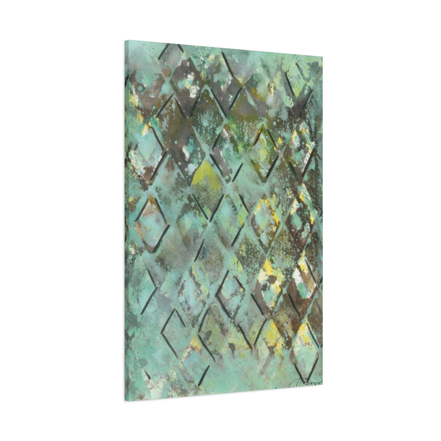 Joyce Combs Lattice In Green Wall Art & Canvas Prints