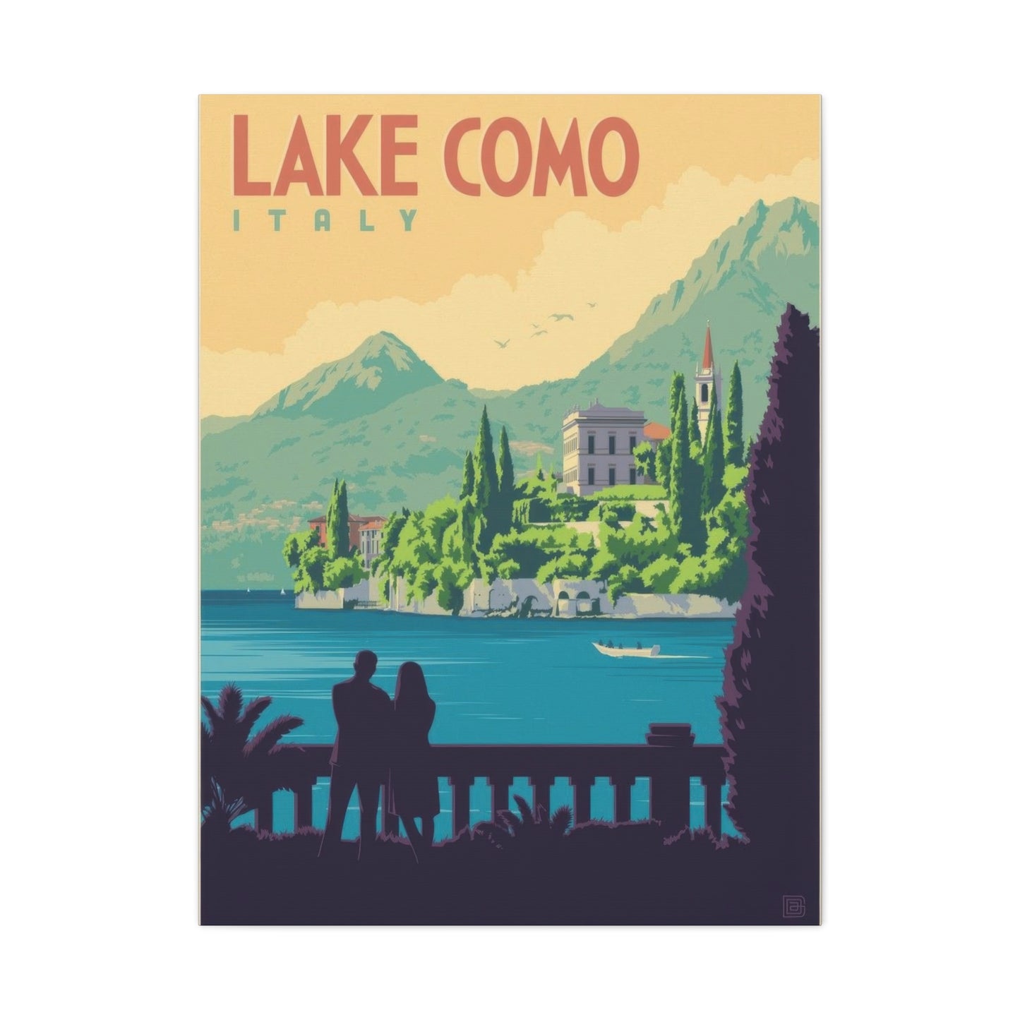 Lake Como Italy Vintage View Wall Art & Canvas Prints