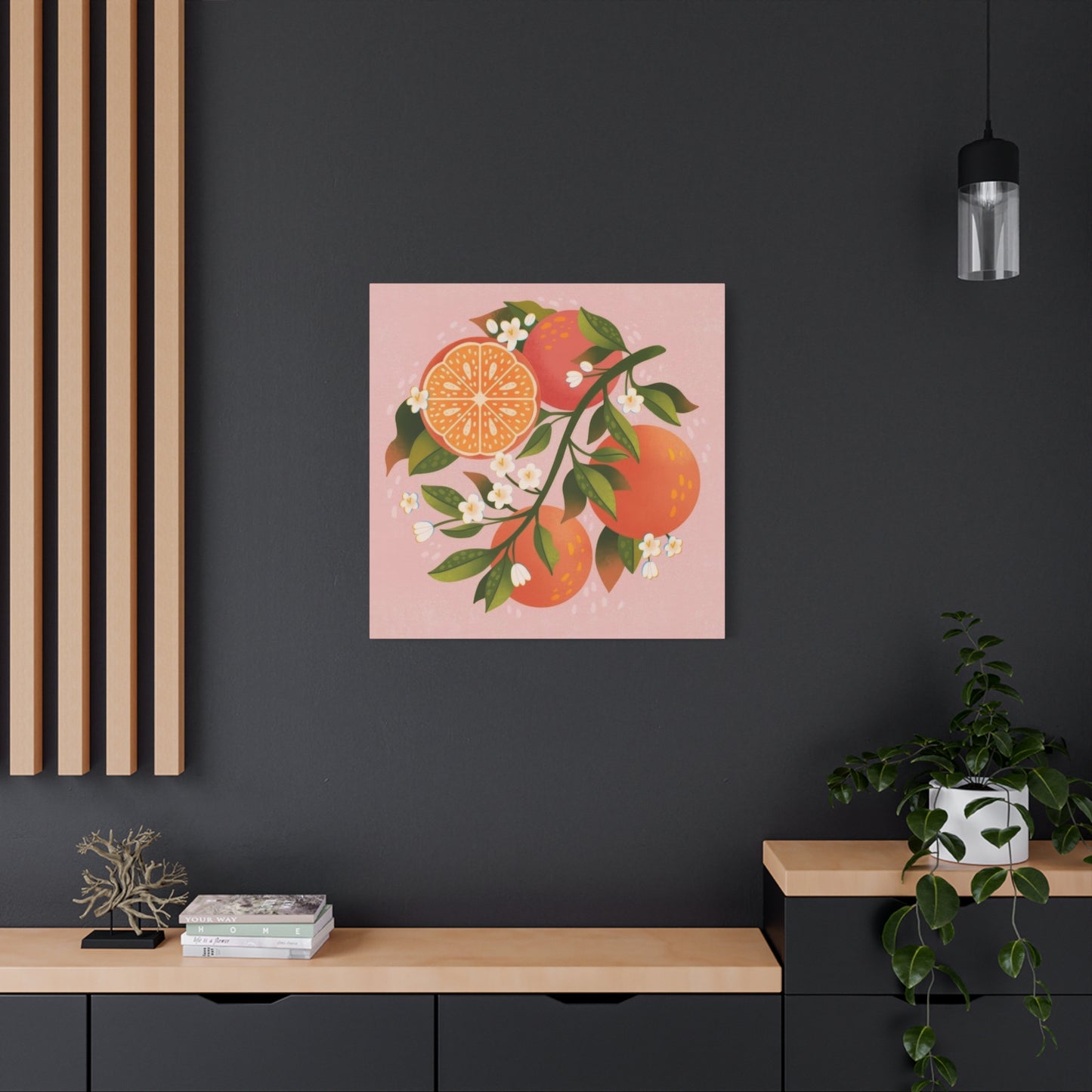 Oranges Pink BG Wall Art & Canvas Prints