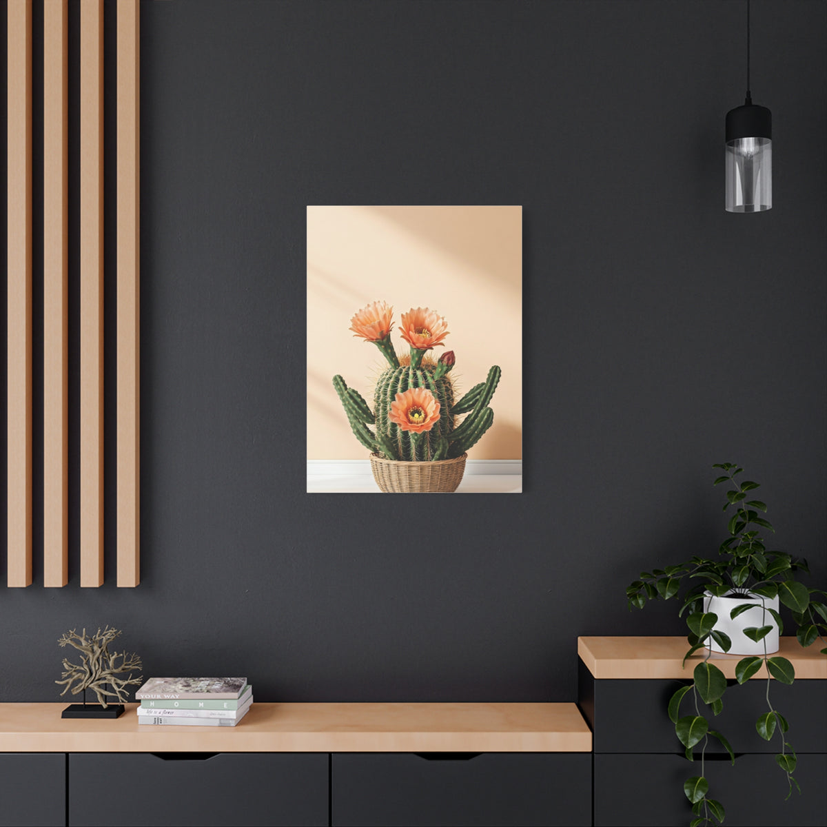 Blooming Desert Barrel Cactus Wall Art & Canvas Prints