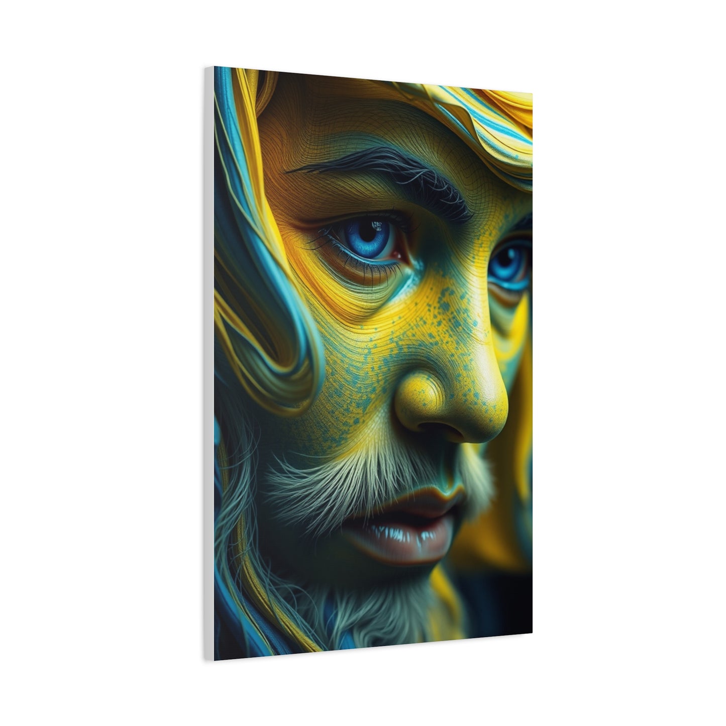 Vision Blue & Yellow Art Art Wall Art & Canvas Print
