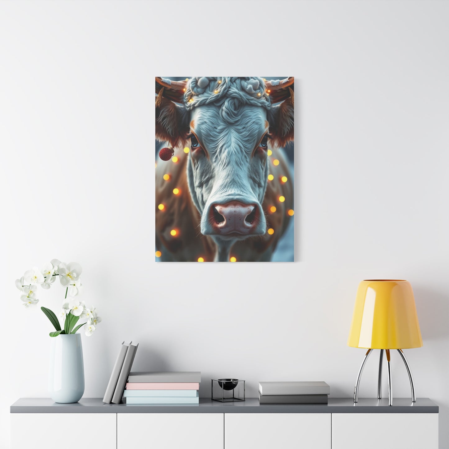 Vision Christmas Cow Art Art Wall Art & Canvas Print