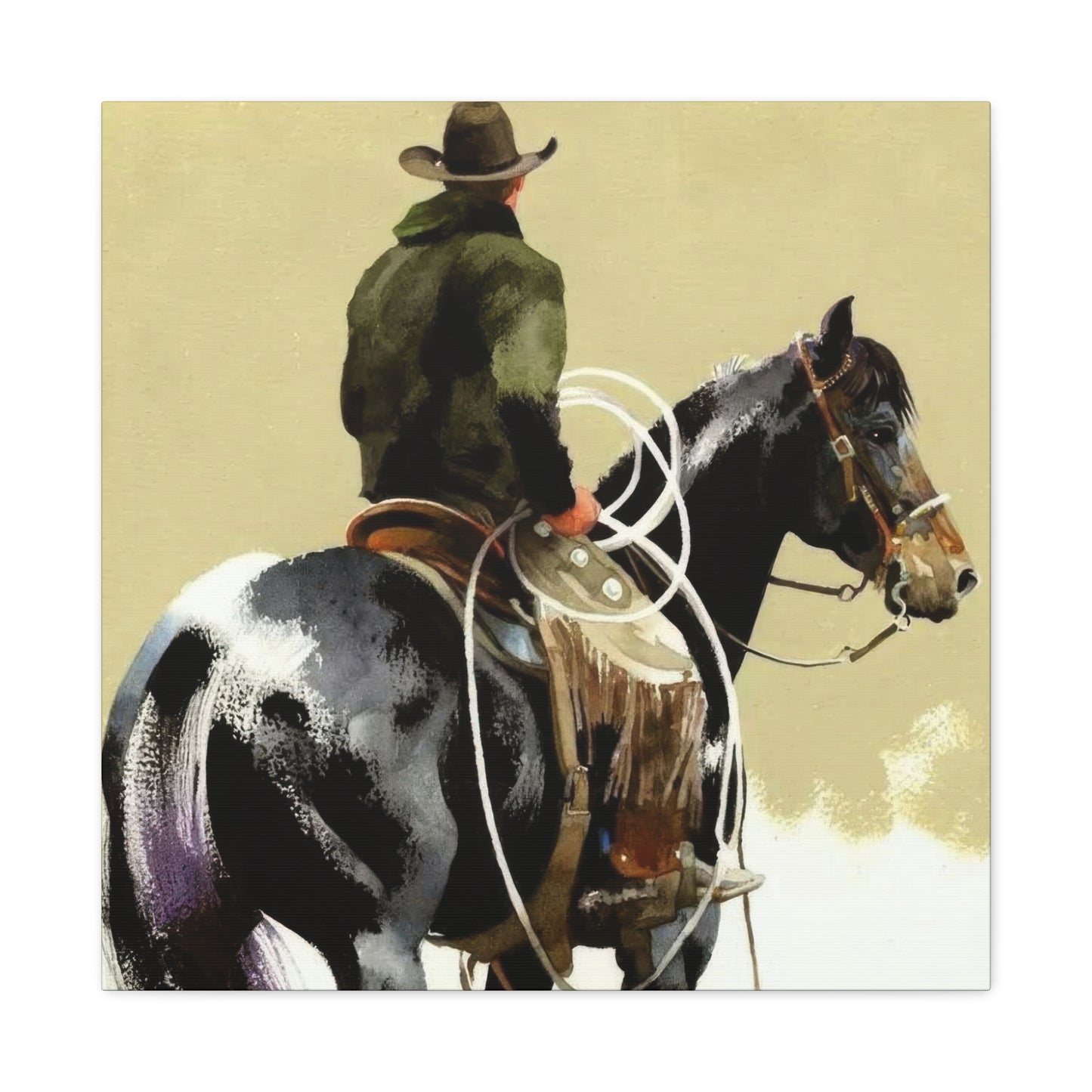 Cowboy Horse Looking Wall Art & Canvas Prints