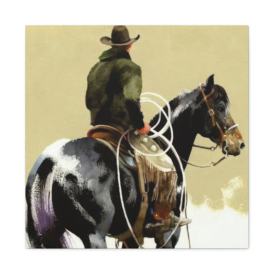 Cowboy Horse Looking Wall Art & Canvas Prints