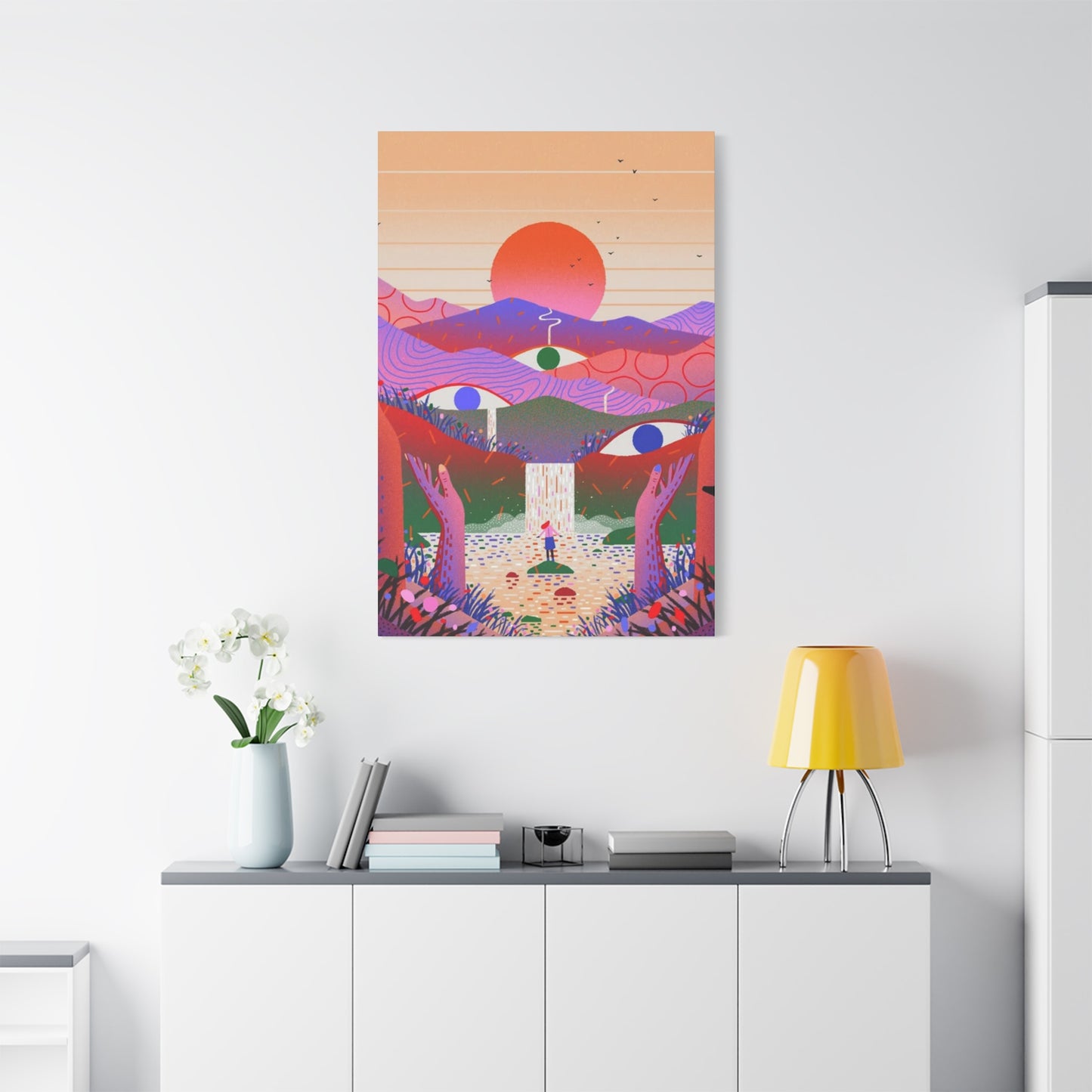 Three Eyes Colorful Wall Art & Canvas Prints