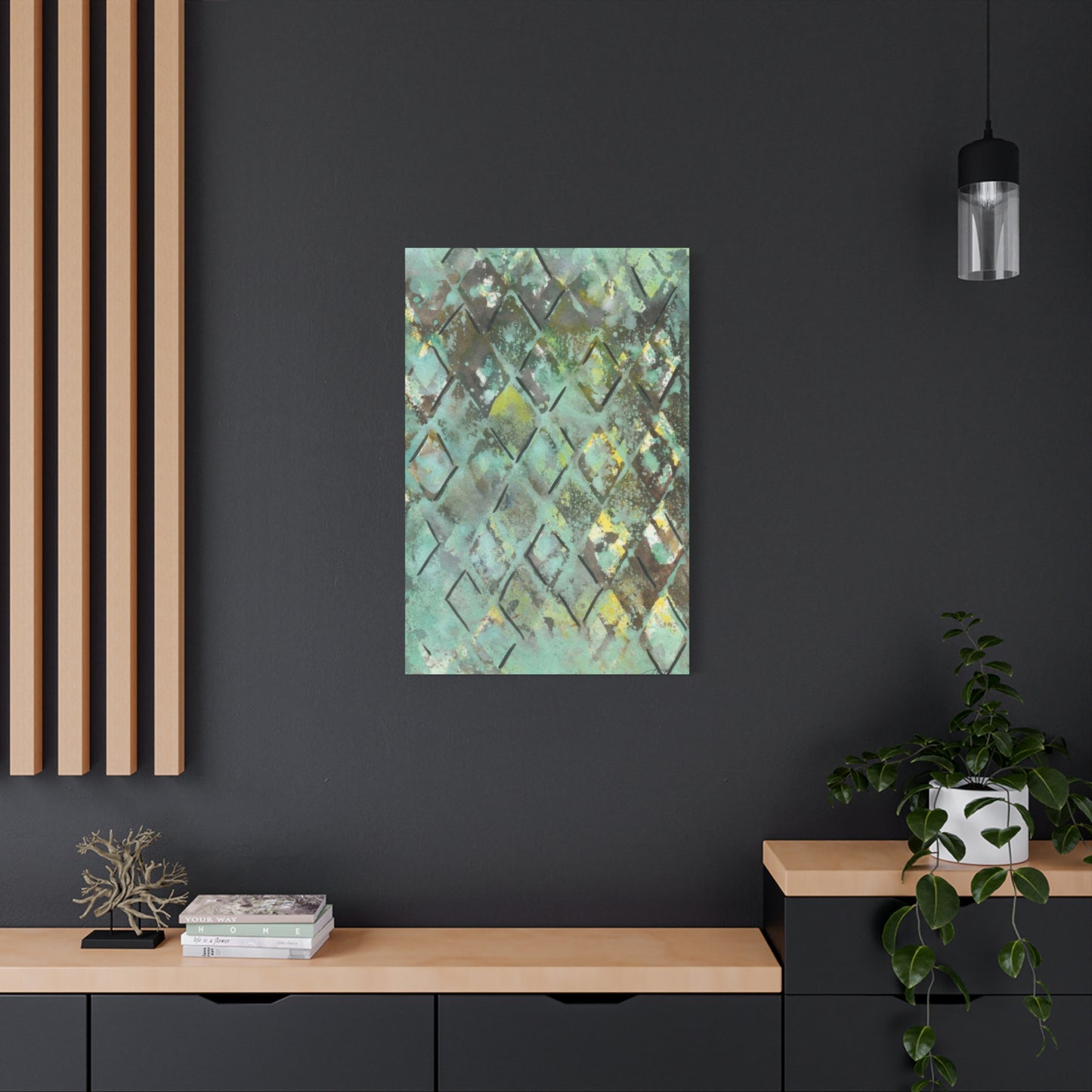 Joyce Combs Lattice In Green Wall Art & Canvas Prints