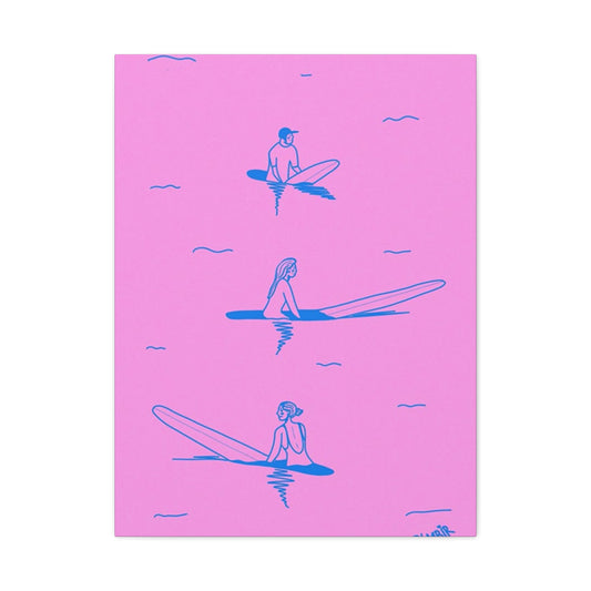 Surfing In Ocean Painting Wall Art & Canvas Prints