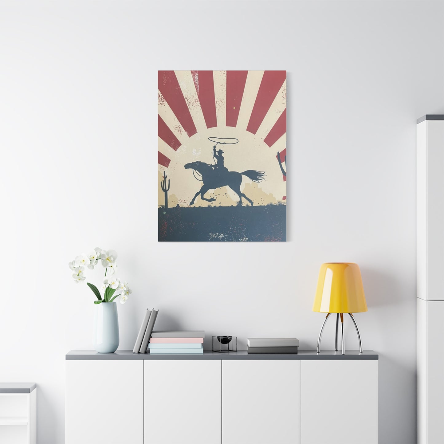Cowboy On Horse Poster Wall Art & Canvas Prints
