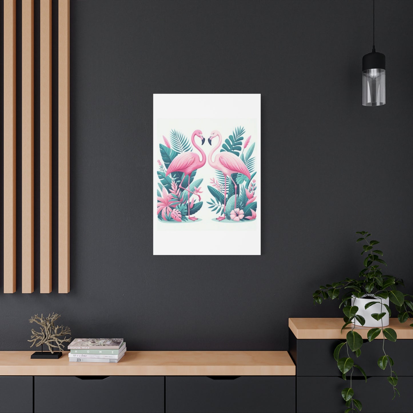 Flamingo Light Pink Love Wall Art & Canvas Prints
