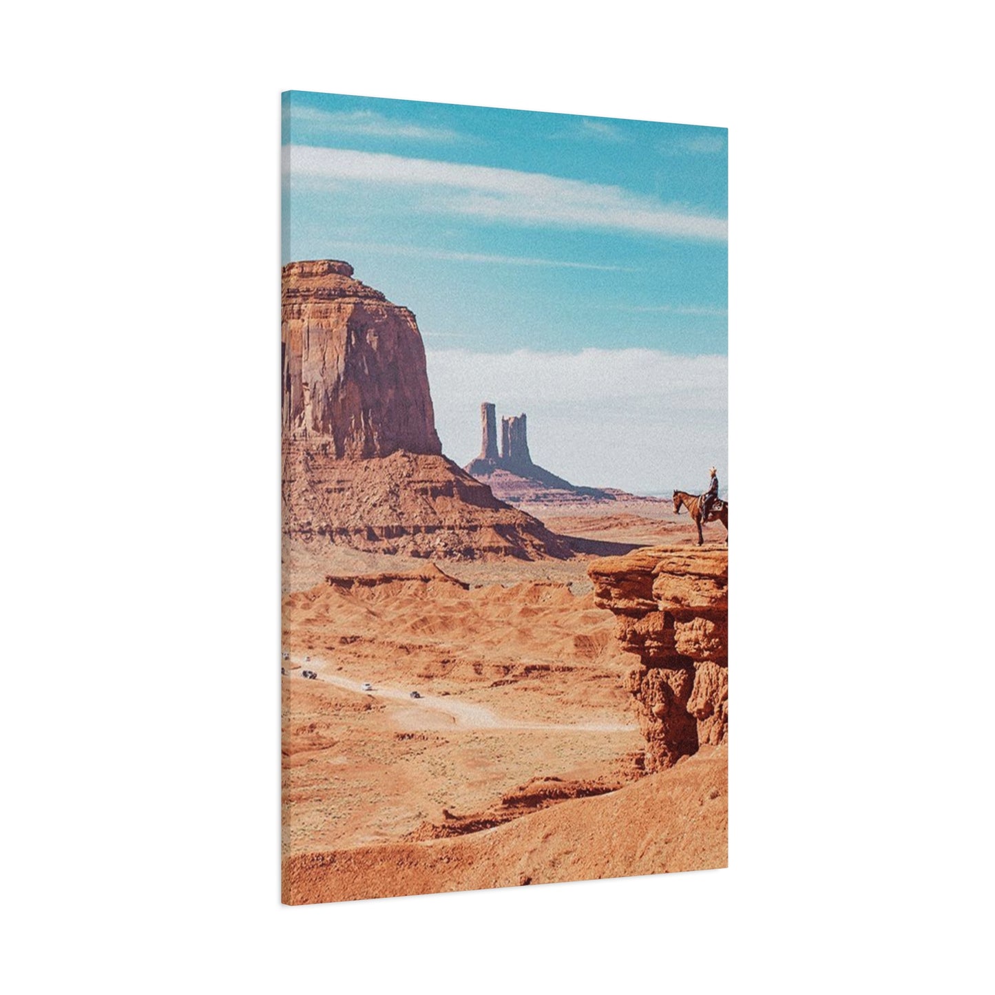 Cowboy In Grand Canyon Of Arizona Wall Art & Canvas Prints