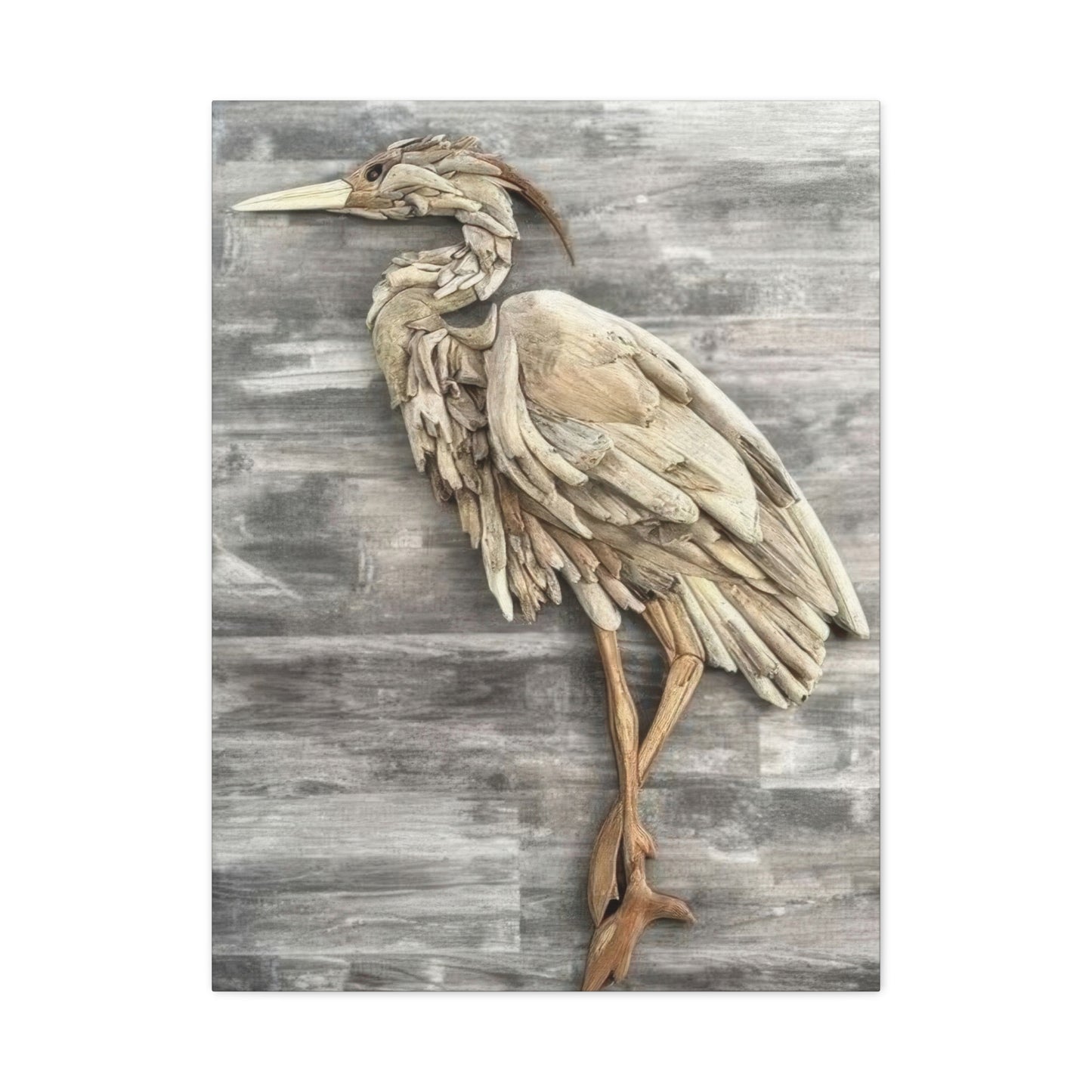 Driftwood Crane Wall Art & Canvas Prints
