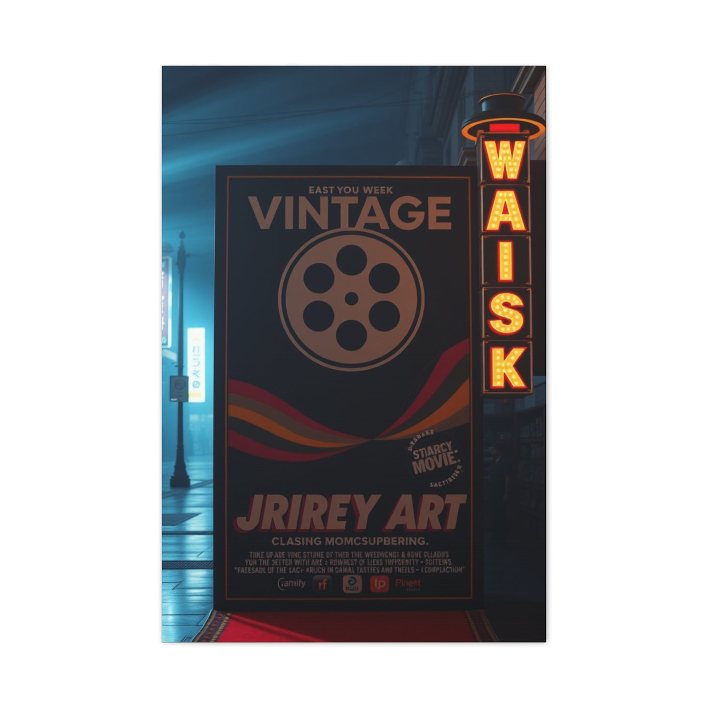 Vintage Movie Posters Art Refined Canvas Wall Art & Canvas Print