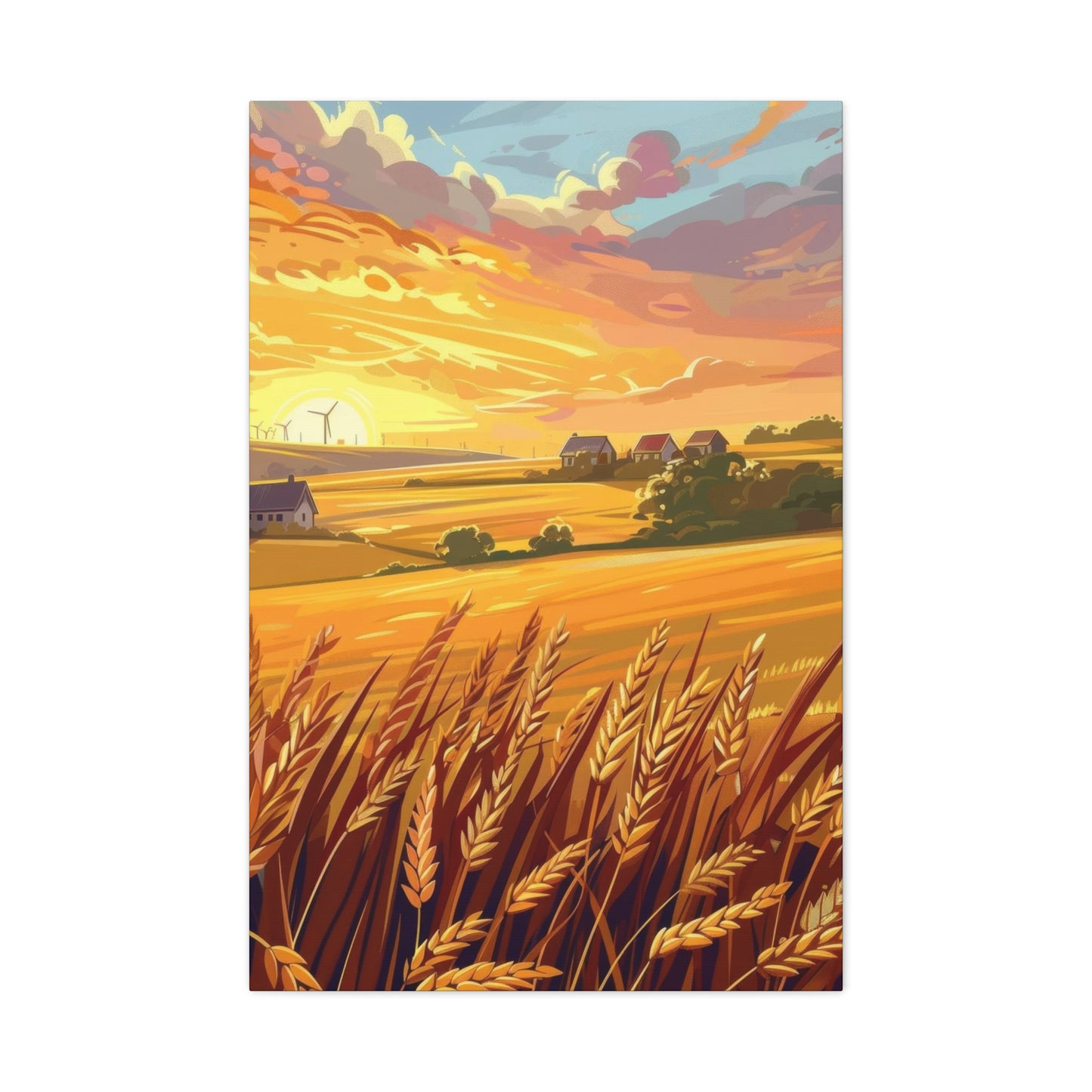 Golden Wheat Fields Countryside Wall Art & Canvas Prints