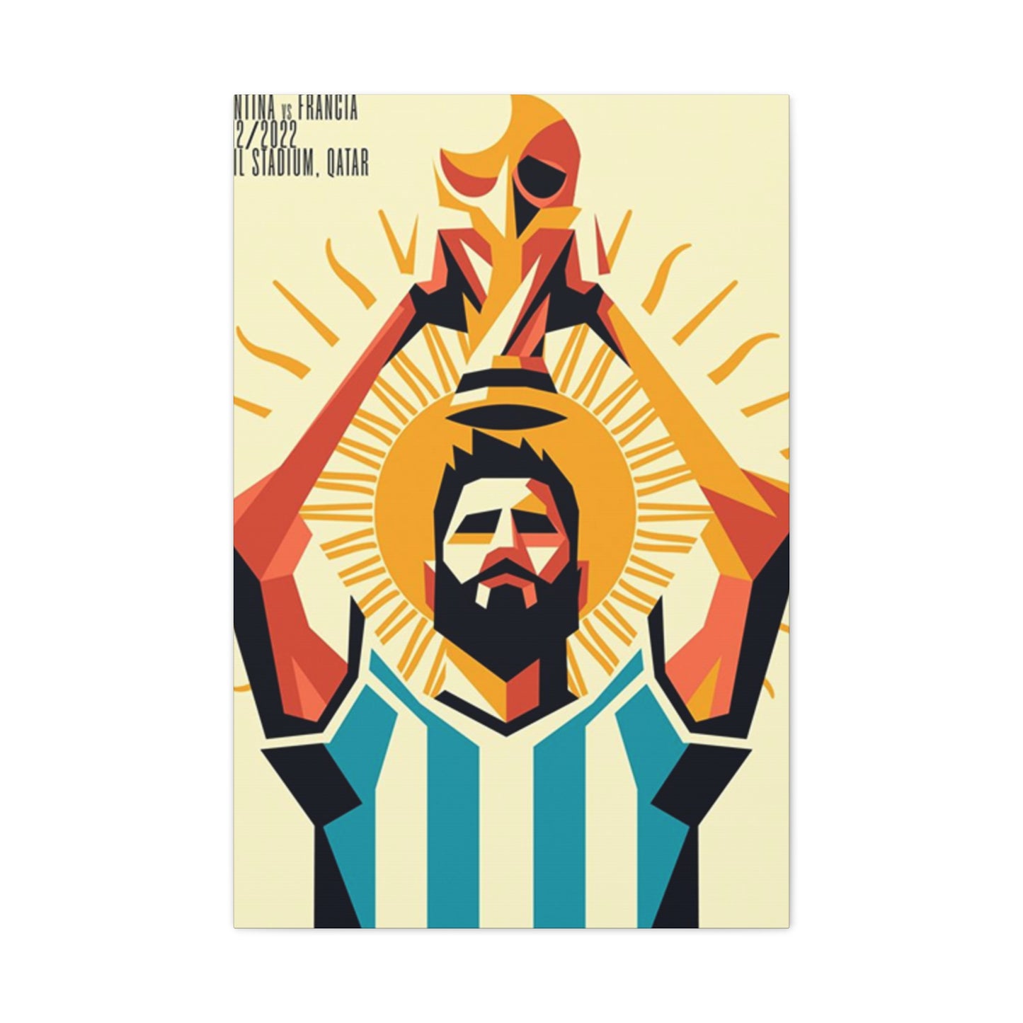 Messi Holding Cup Wall Art & Canvas Prints