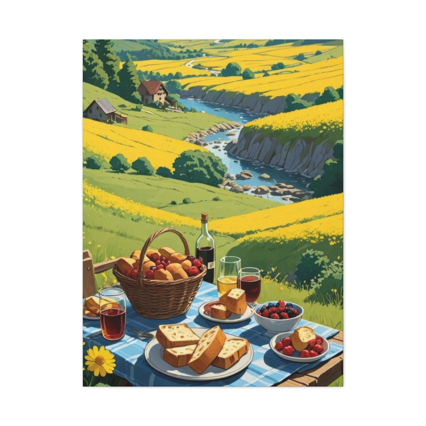Lunch Sunny Countryside Wall Art & Canvas Prints