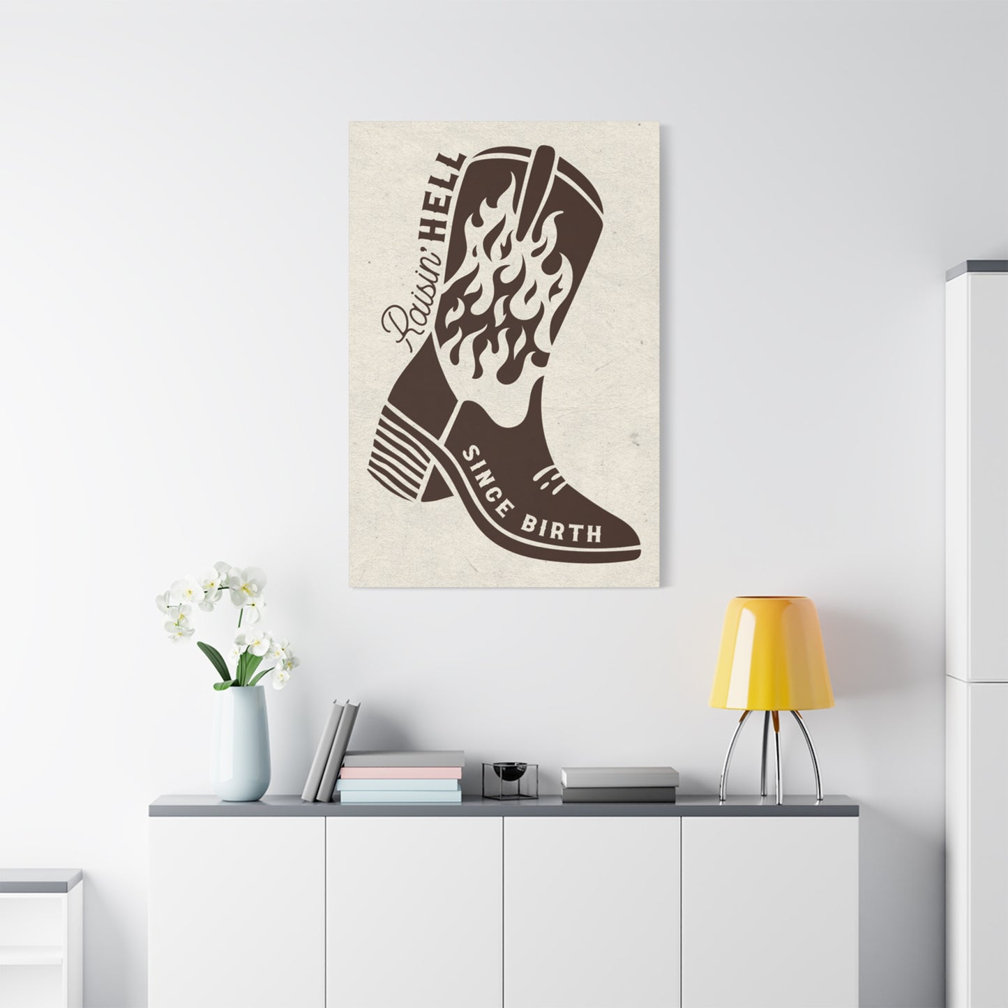 Raising Hell Since Birth Poster Wall Art & Canvas Prints