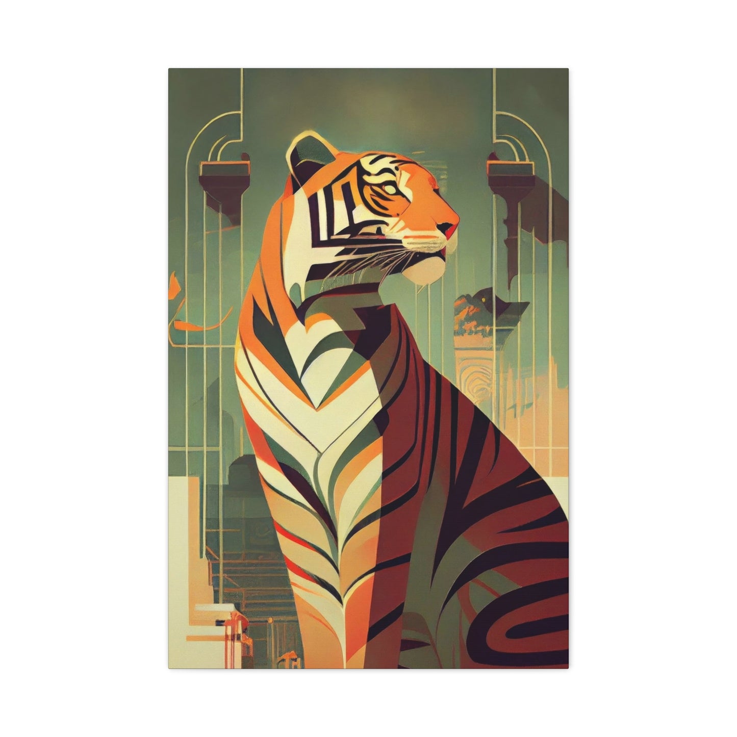 Tiger Posing Portrait Deco Wall Art & Canvas Prints