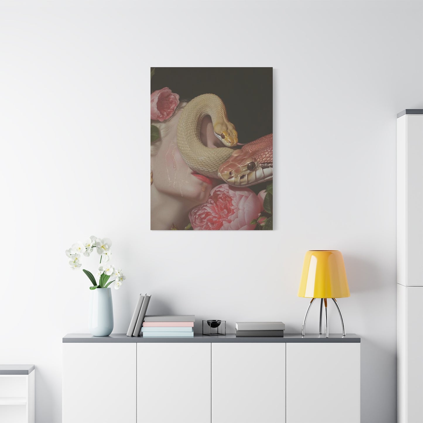 Snake On Lips Wall Art & Canvas Prints