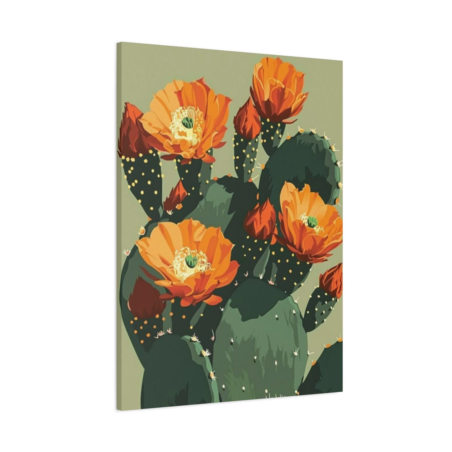 Flower On Cactus Wall Art & Canvas Prints