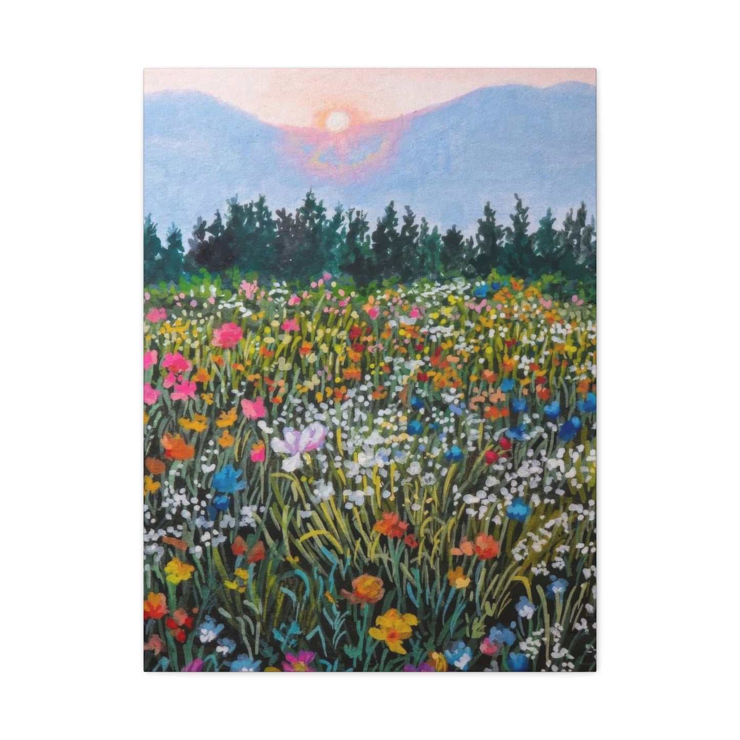 Colorful Flower Fields Colorful Wall Art & Canvas Prints