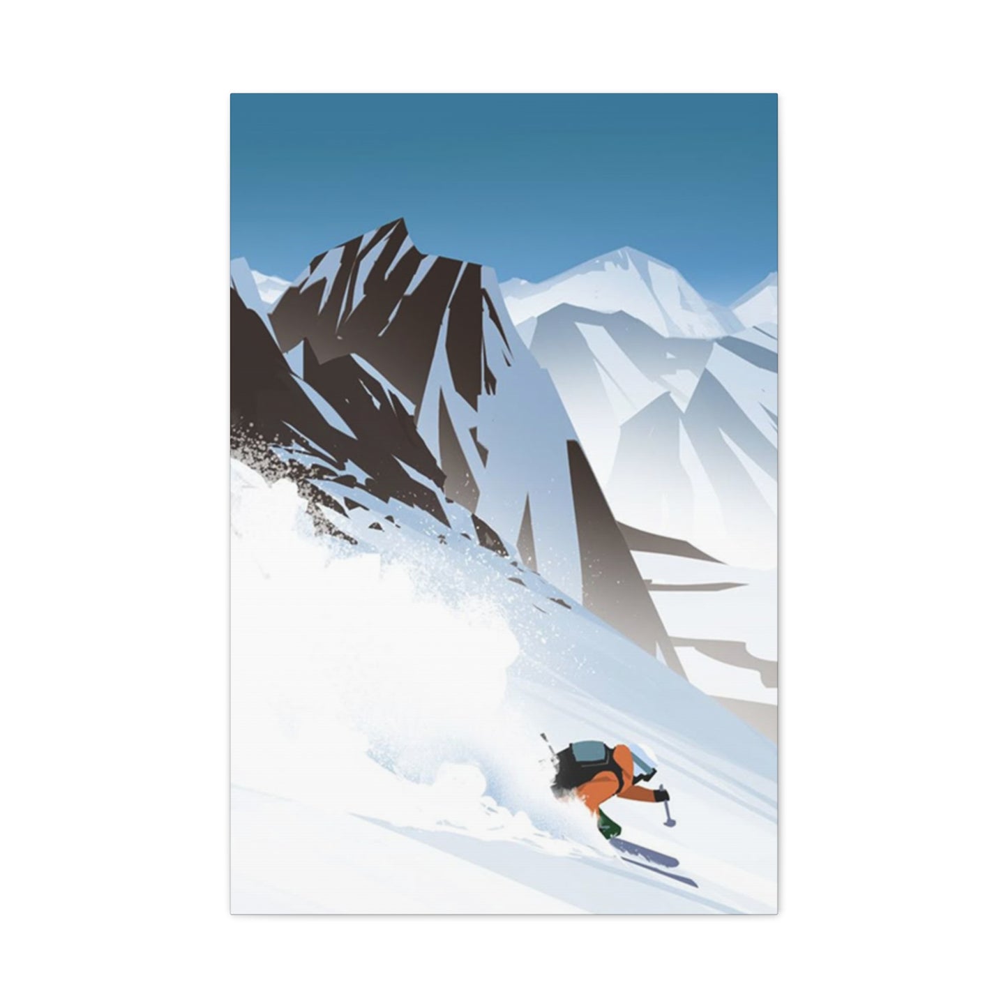 Snow Mountain Skiing Wall Art & Canvas Prints
