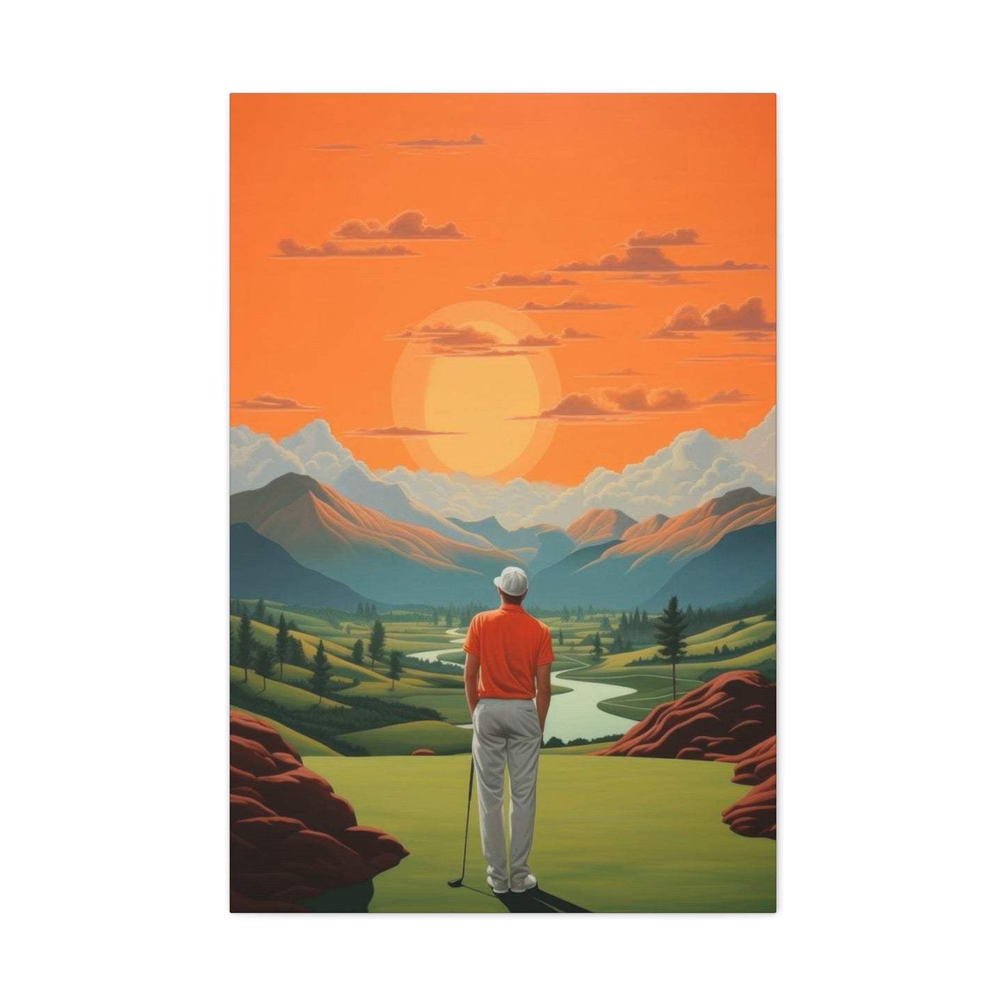 Golf At Sunset Wall Art & Canvas Prints