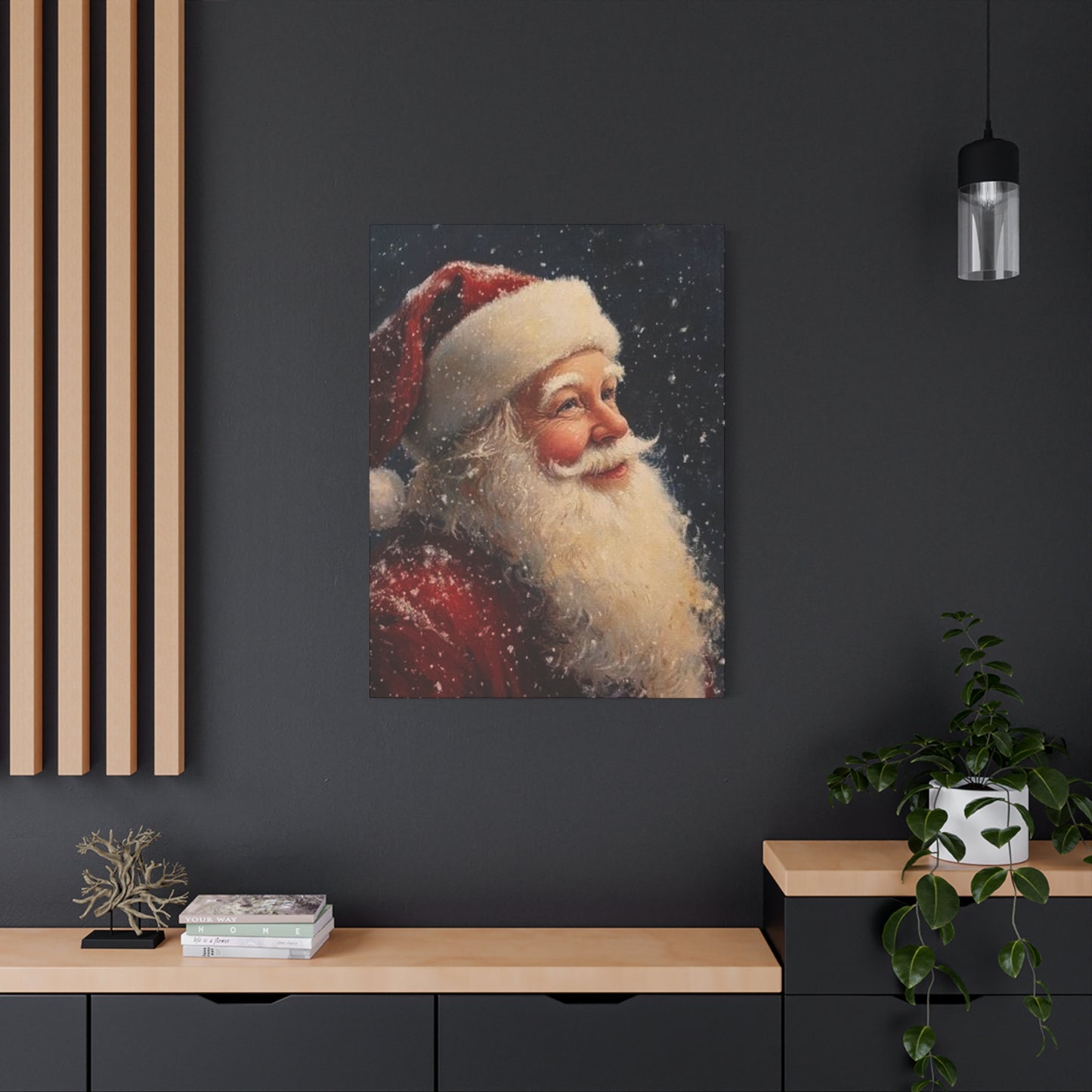 Snowfall Santa Claus Wall Art & Canvas Prints