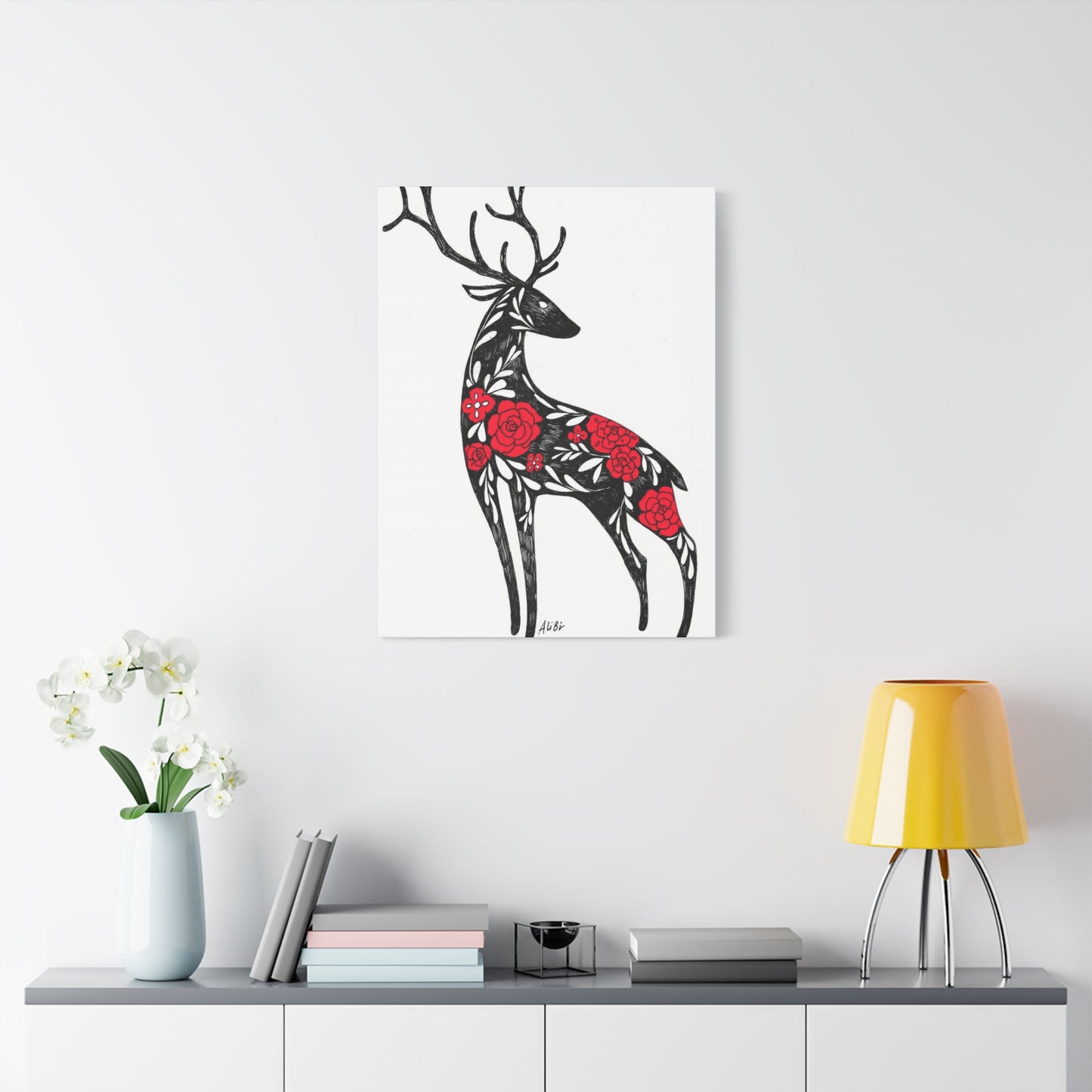 Deer Abstract Wall Art & Canvas Prints