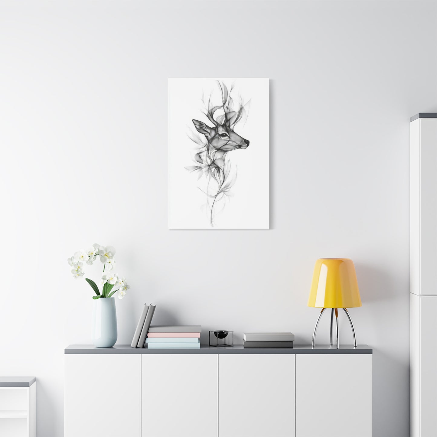 Deer Grey Wall Art & Canvas Prints