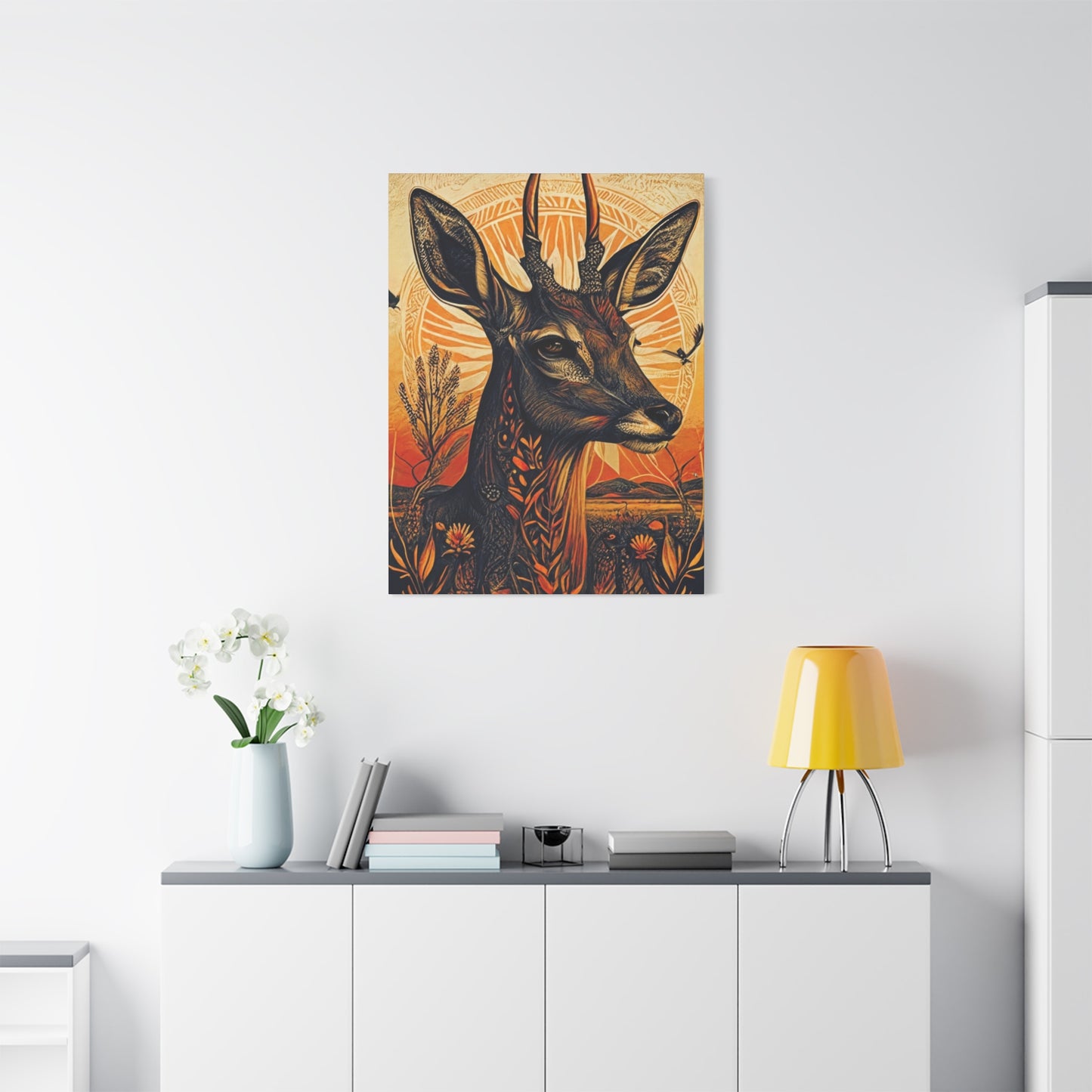 Deer Flora Wall Art & Canvas Prints