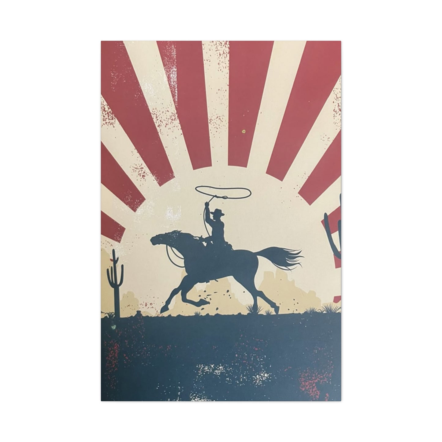 Cowboy On Horse Poster Wall Art & Canvas Prints