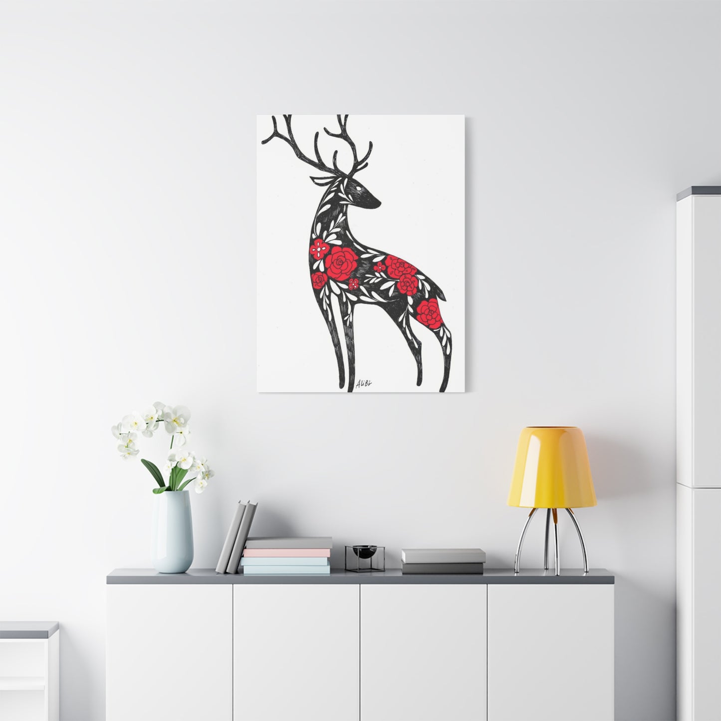 Deer Abstract Wall Art & Canvas Prints