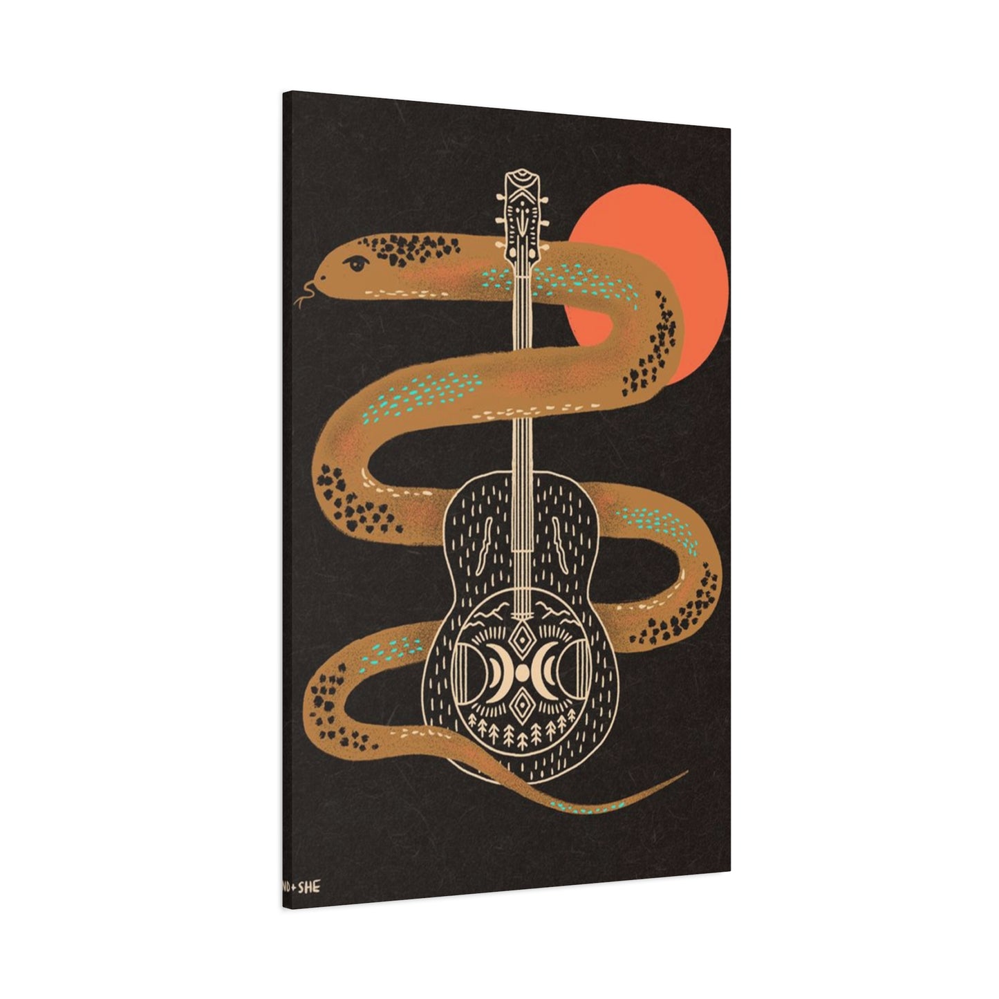 Snake And Guitar Wall Art & Canvas Prints