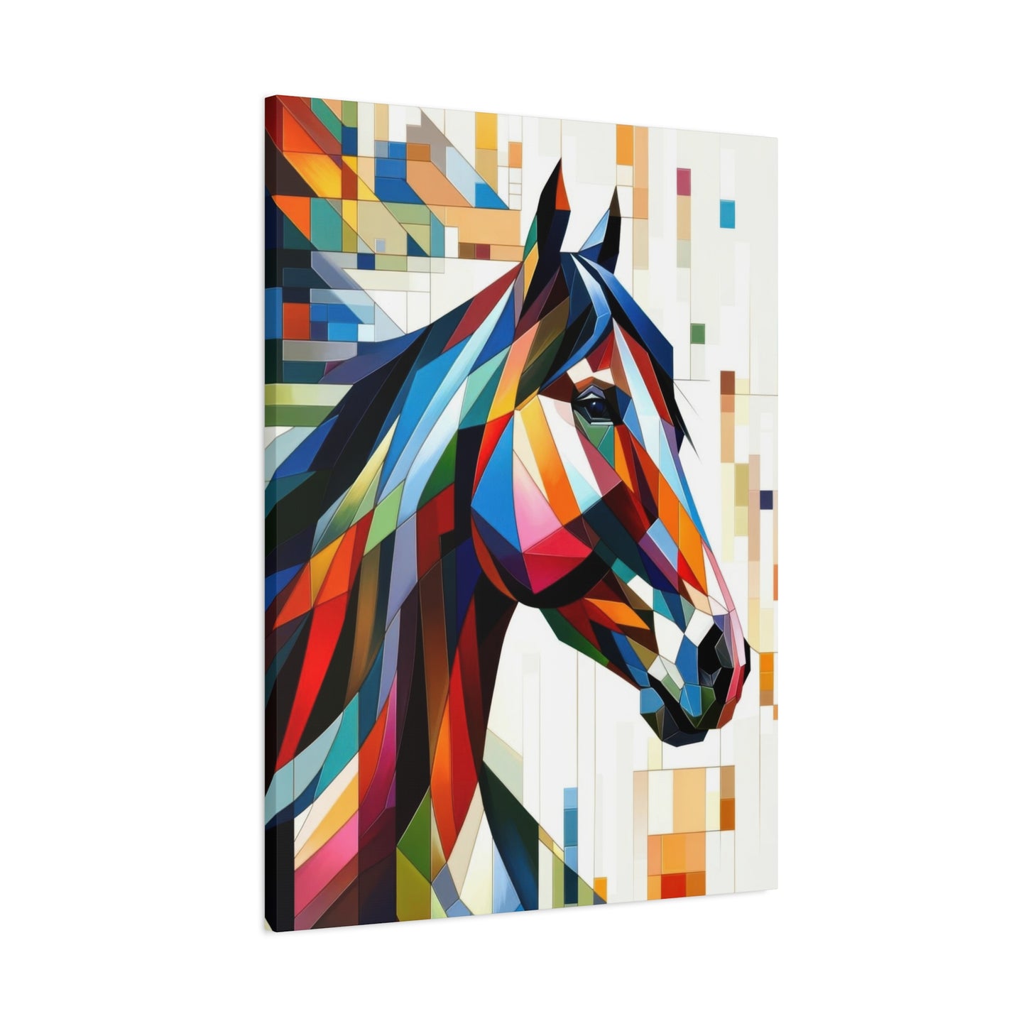 Horse Colorful Cubism Wall Art & Canvas Prints