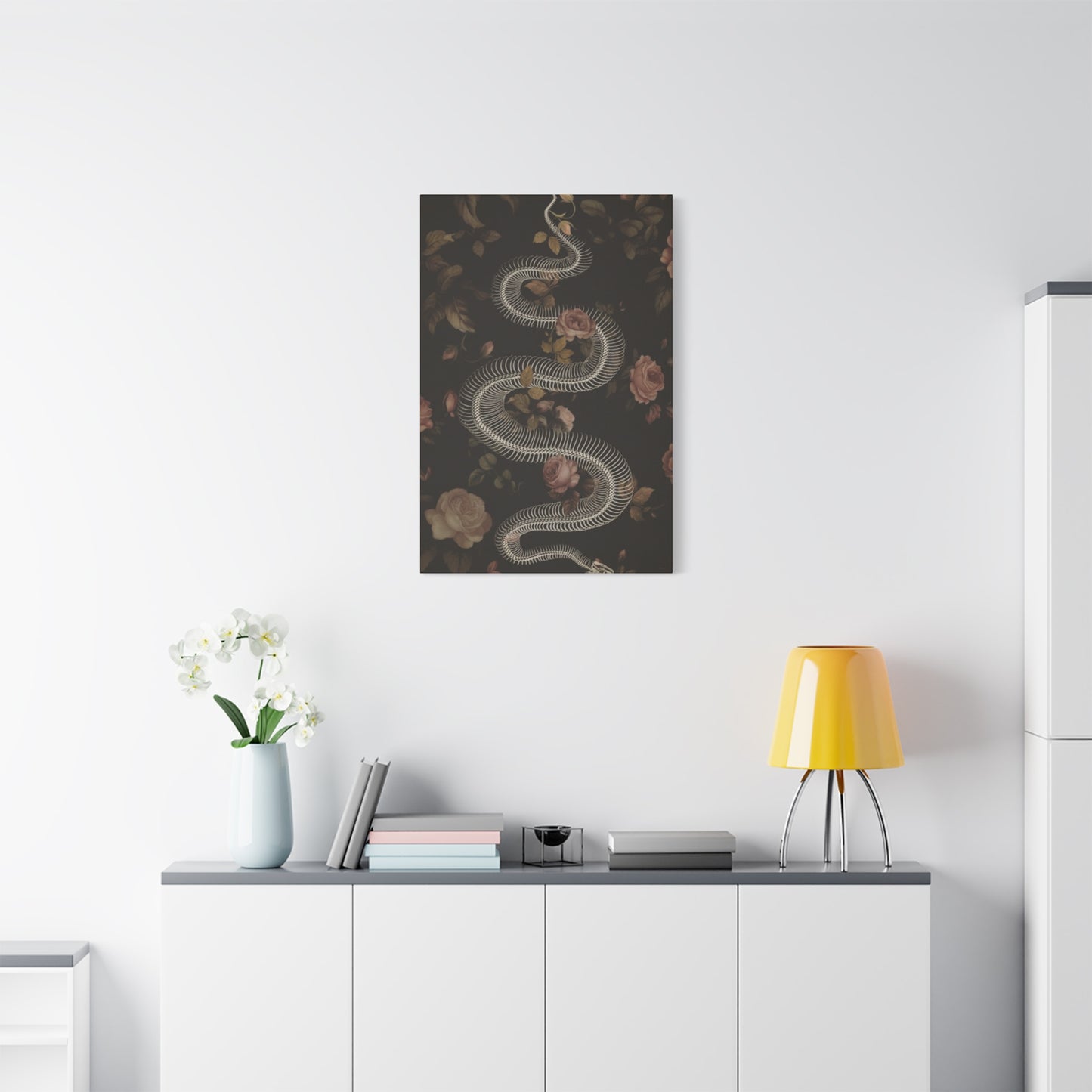 Snake Skeleton Wall Art & Canvas Prints