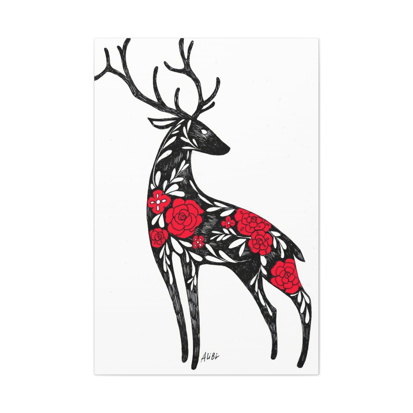 Deer Abstract Wall Art & Canvas Prints