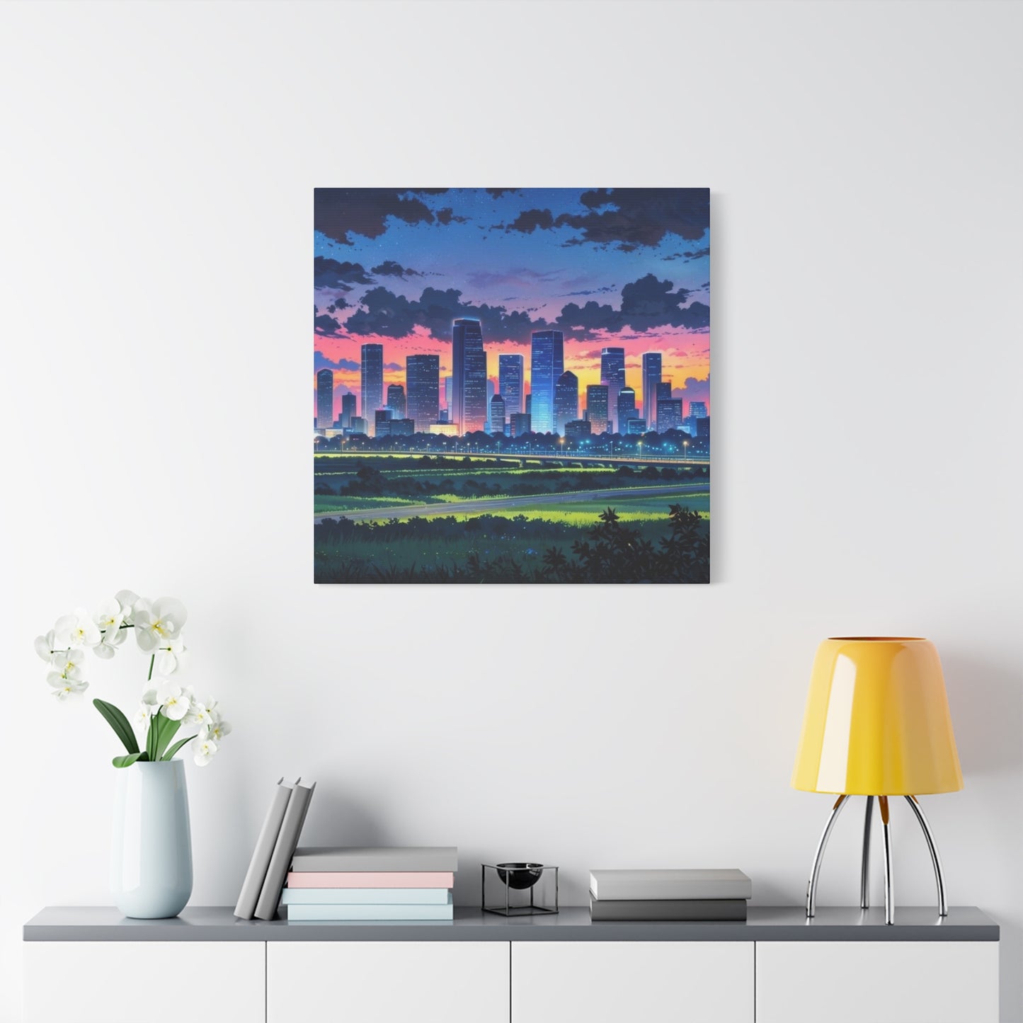 Houston Skyline Sunset Wall Art & Canvas Prints