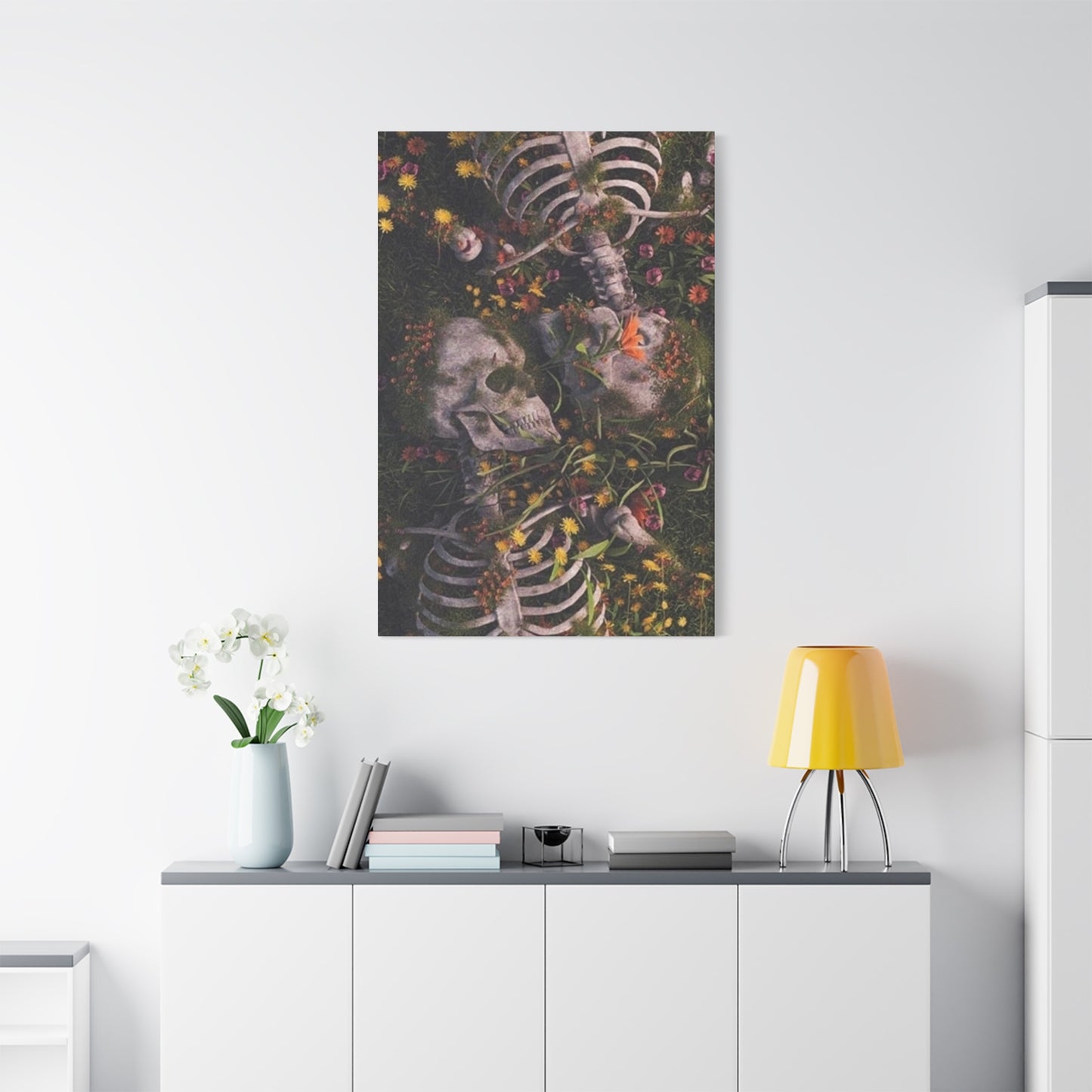Skeleton Couple Painting Wall Art & Canvas Prints