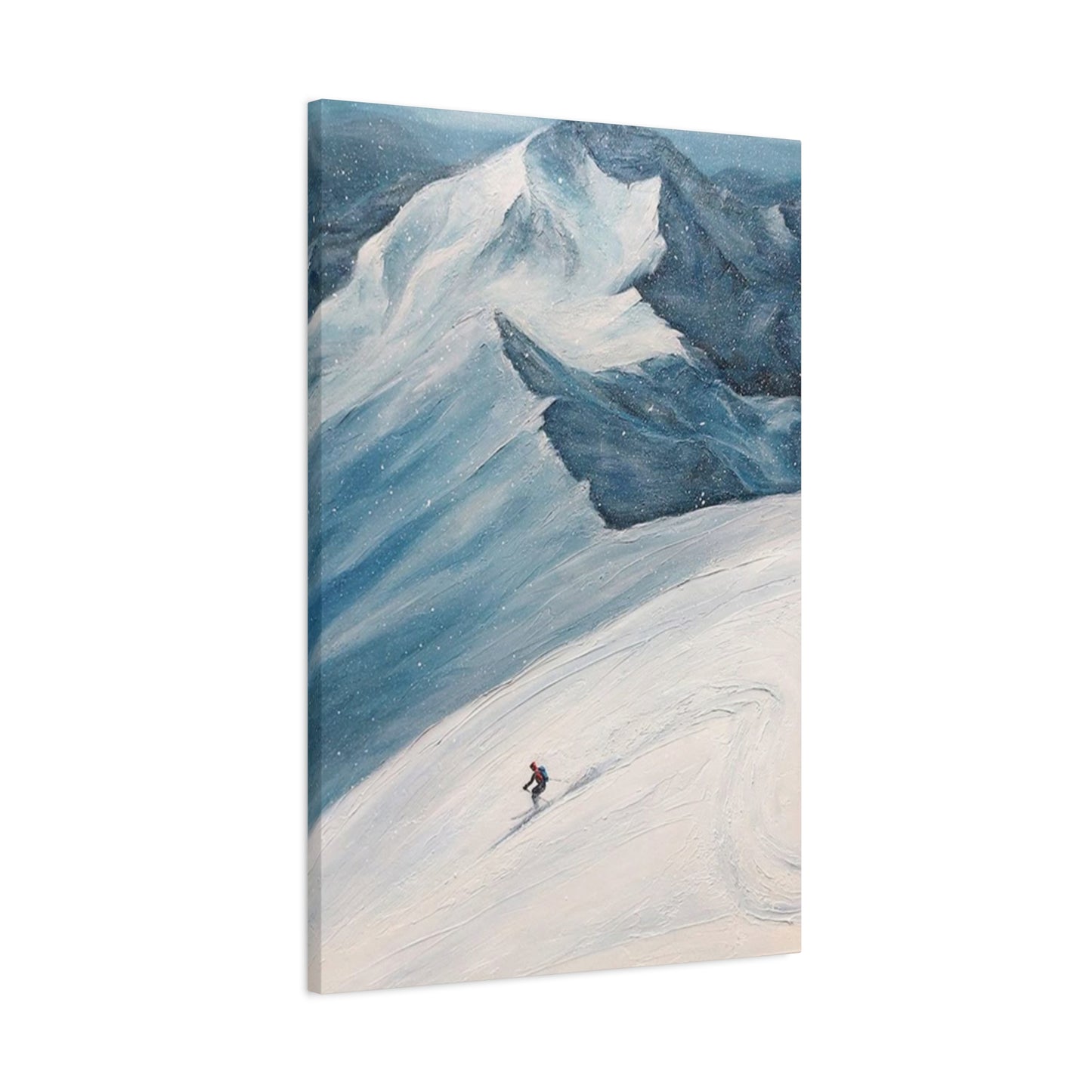 Skiing In Snowy Mountain Wall Art & Canvas Prints