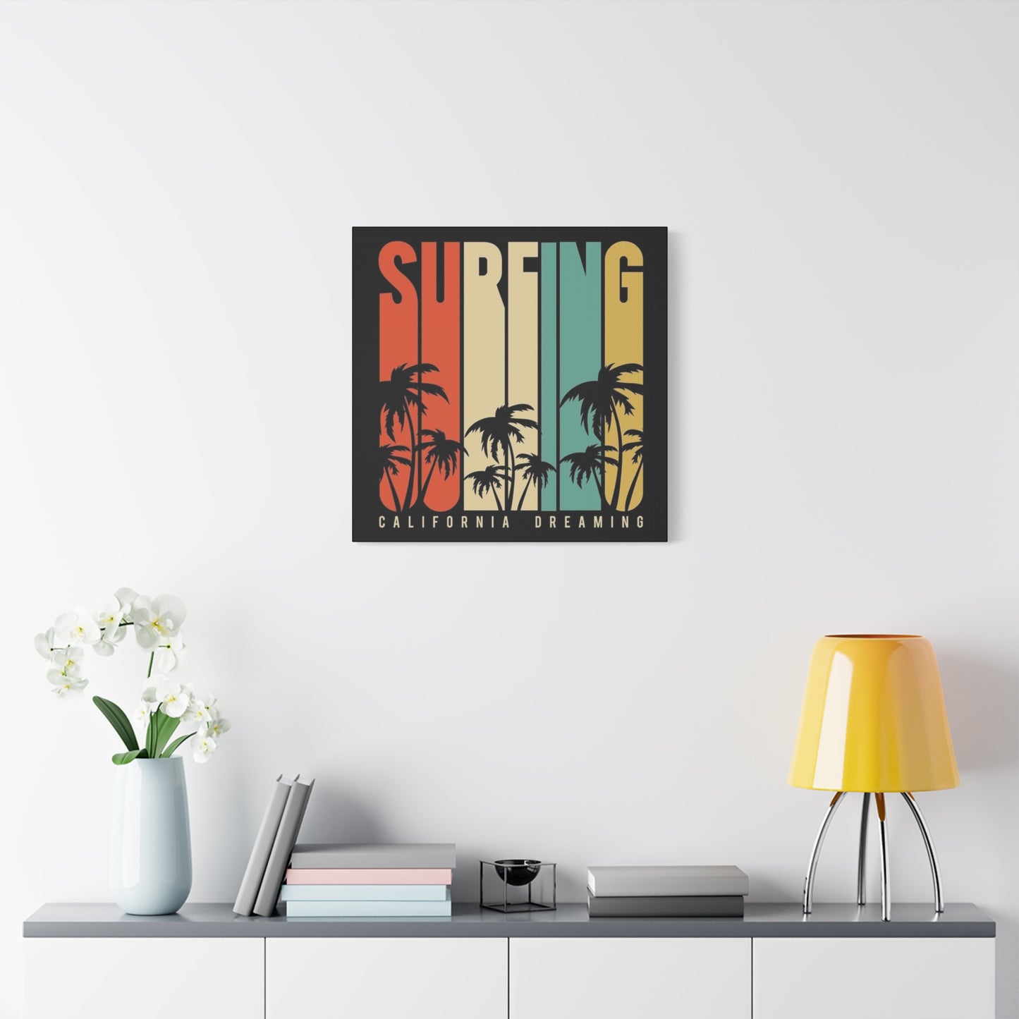Surfing California Dreaming Poster Wall Art & Canvas Prints