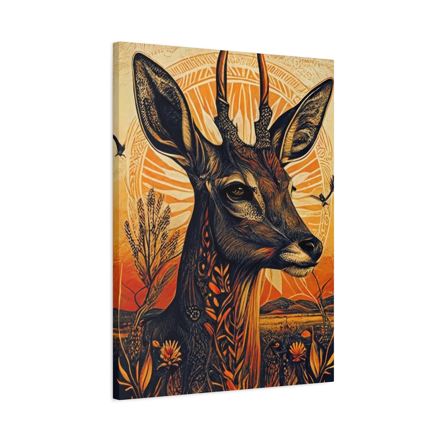 Deer Flora Wall Art & Canvas Prints