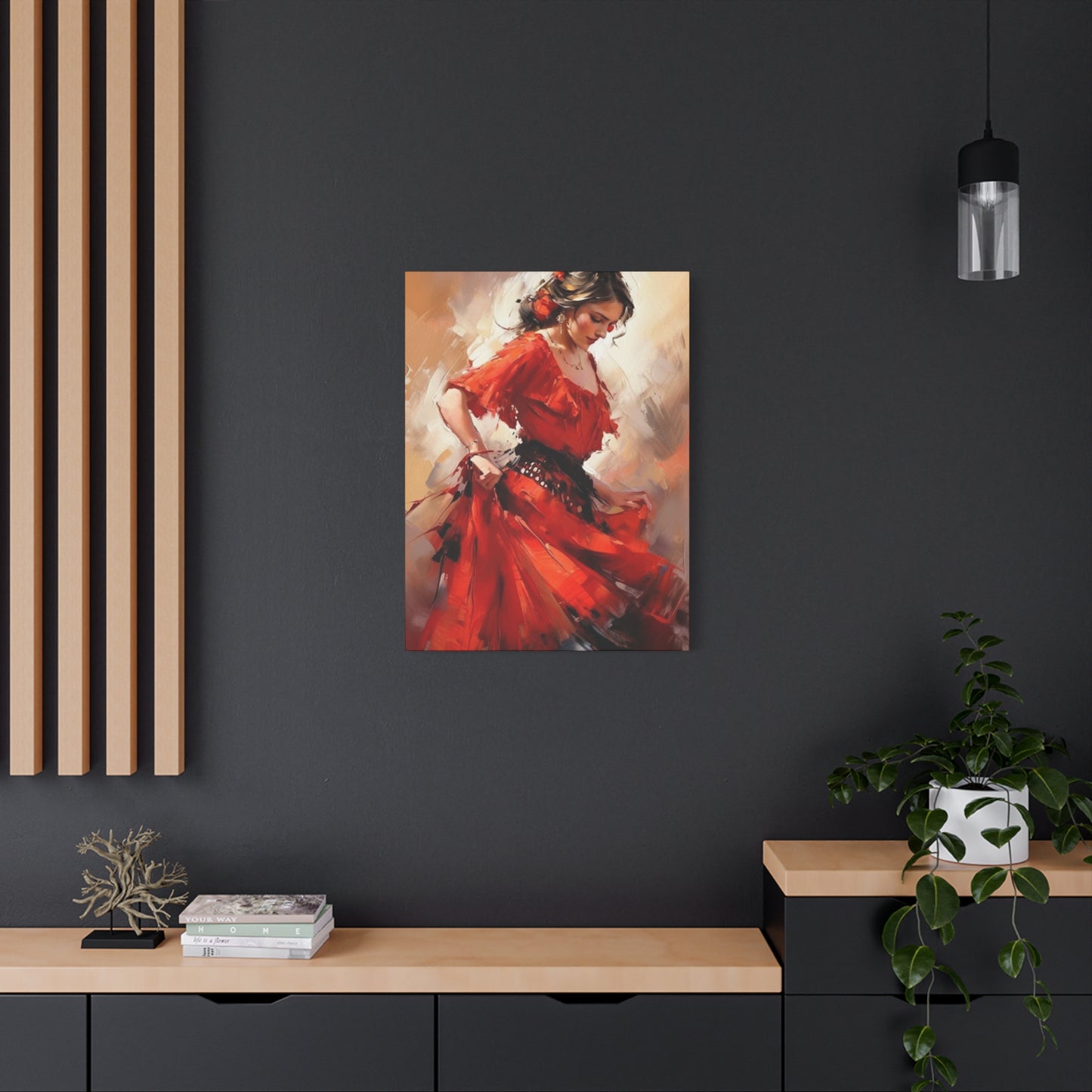 Spain Traditional Red Dance Wear Wall Art & Canvas Prints