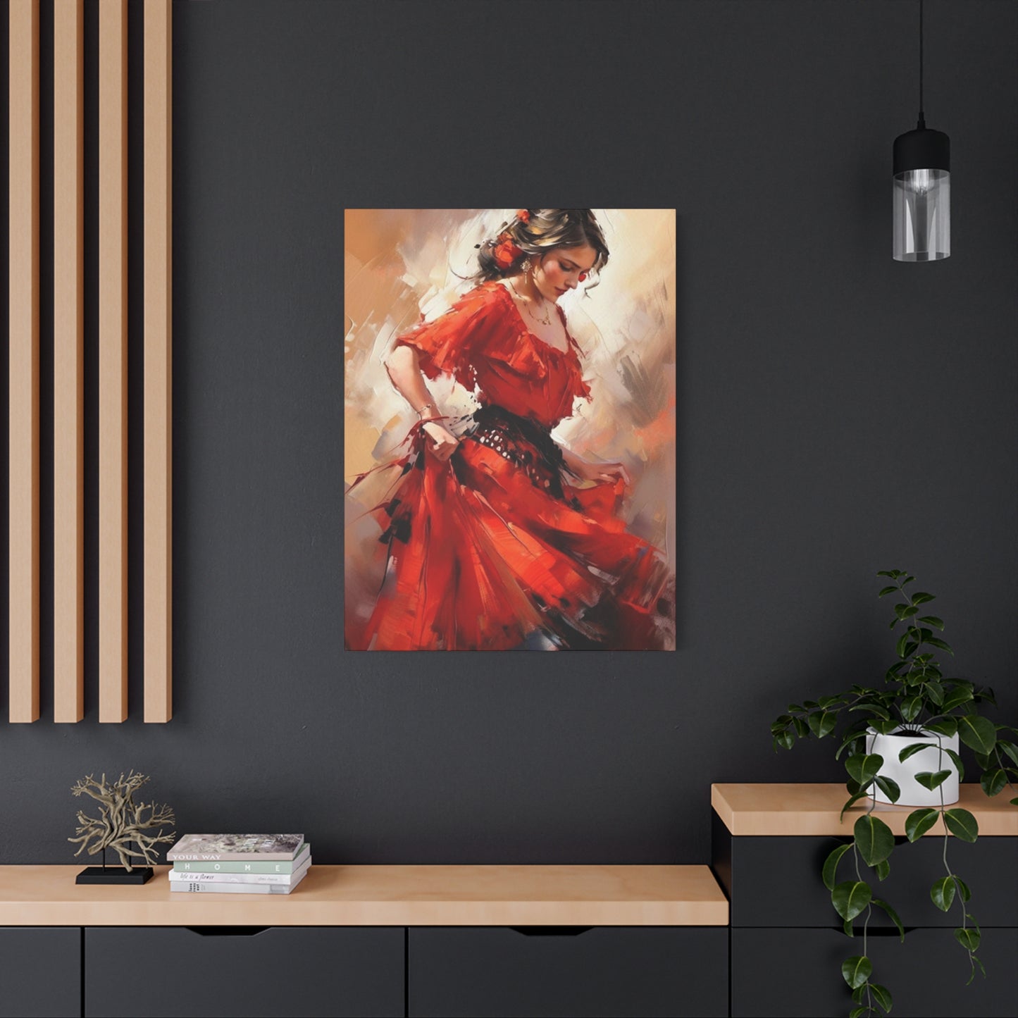 Spain Traditional Red Dance Wear Wall Art & Canvas Prints